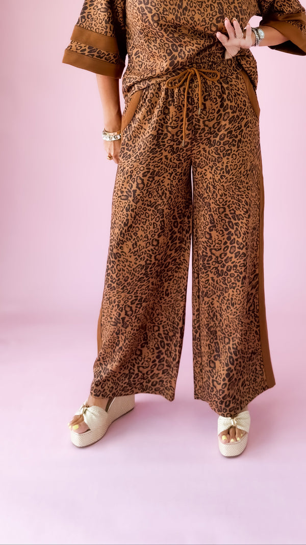 Elizabeth Leopard Pants/Toffee
