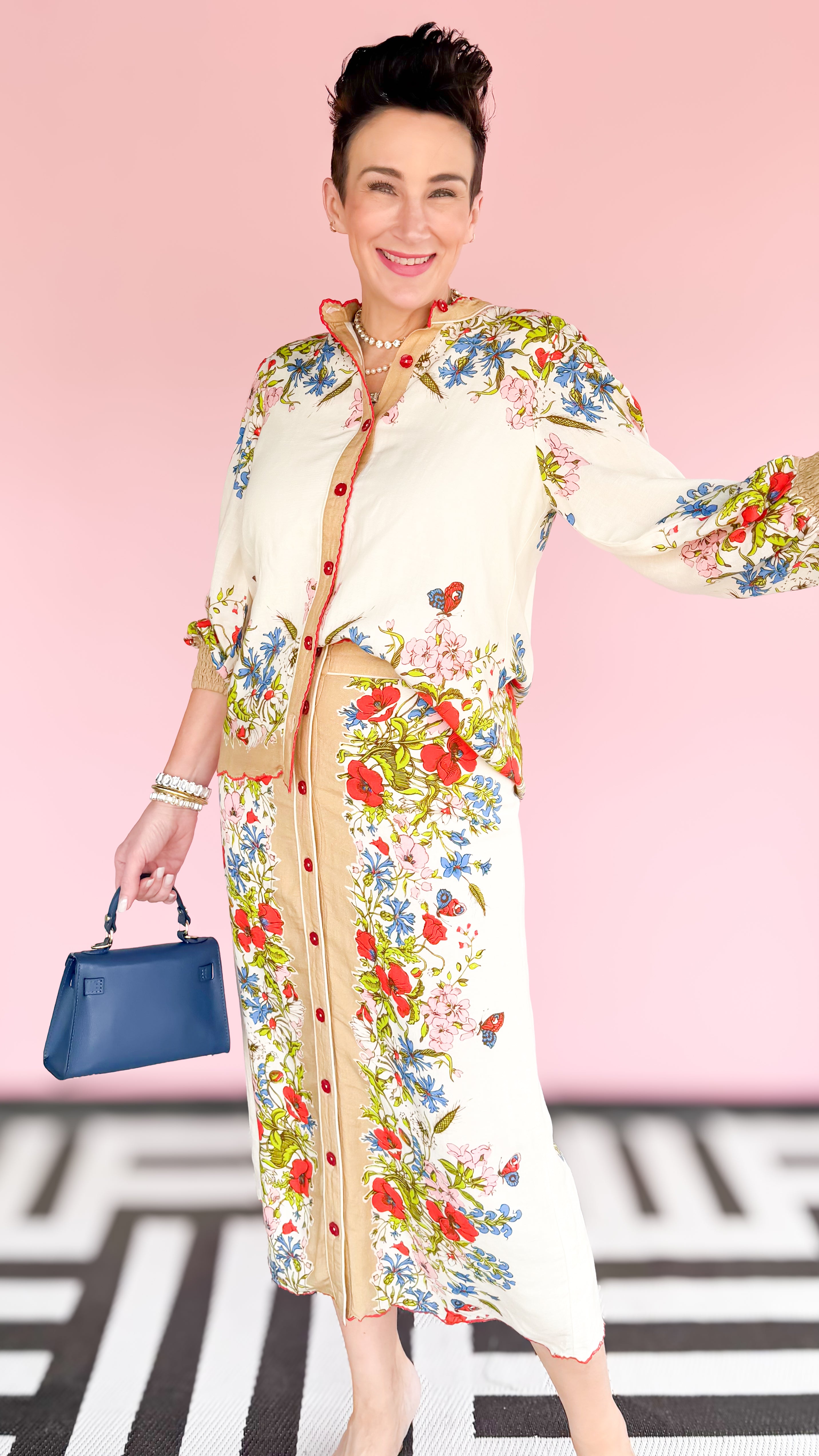 Butterfly Garden Linen Skirt - The BLVD