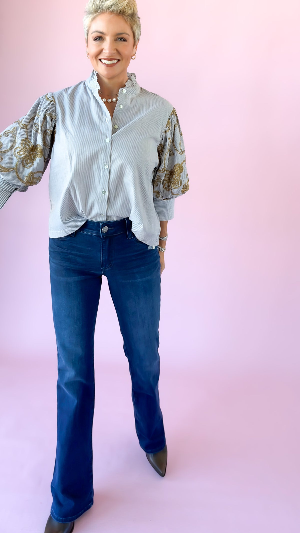 Natalie Dark Wash Flare Jeans