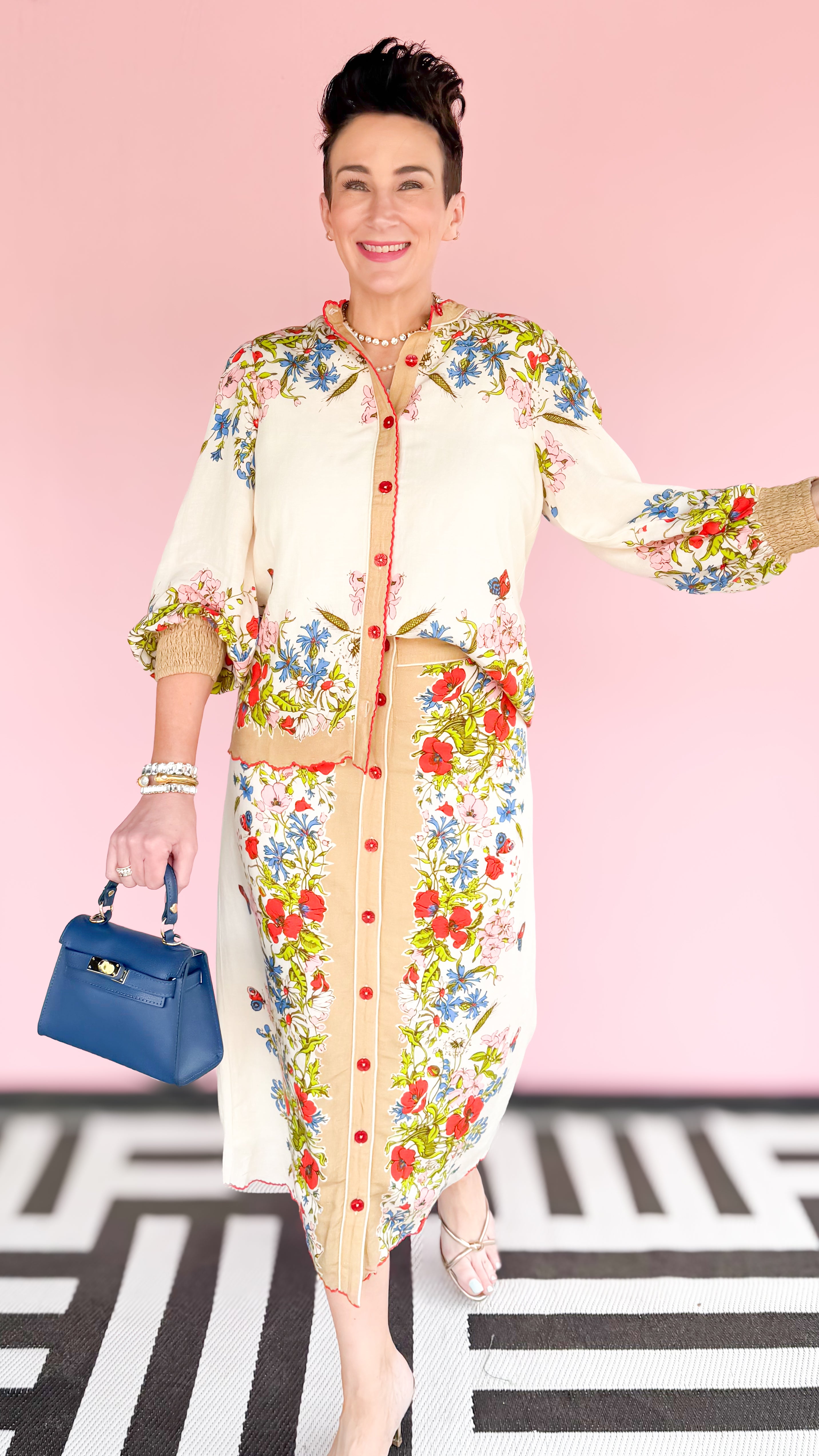 Butterfly Garden Linen Skirt - The BLVD