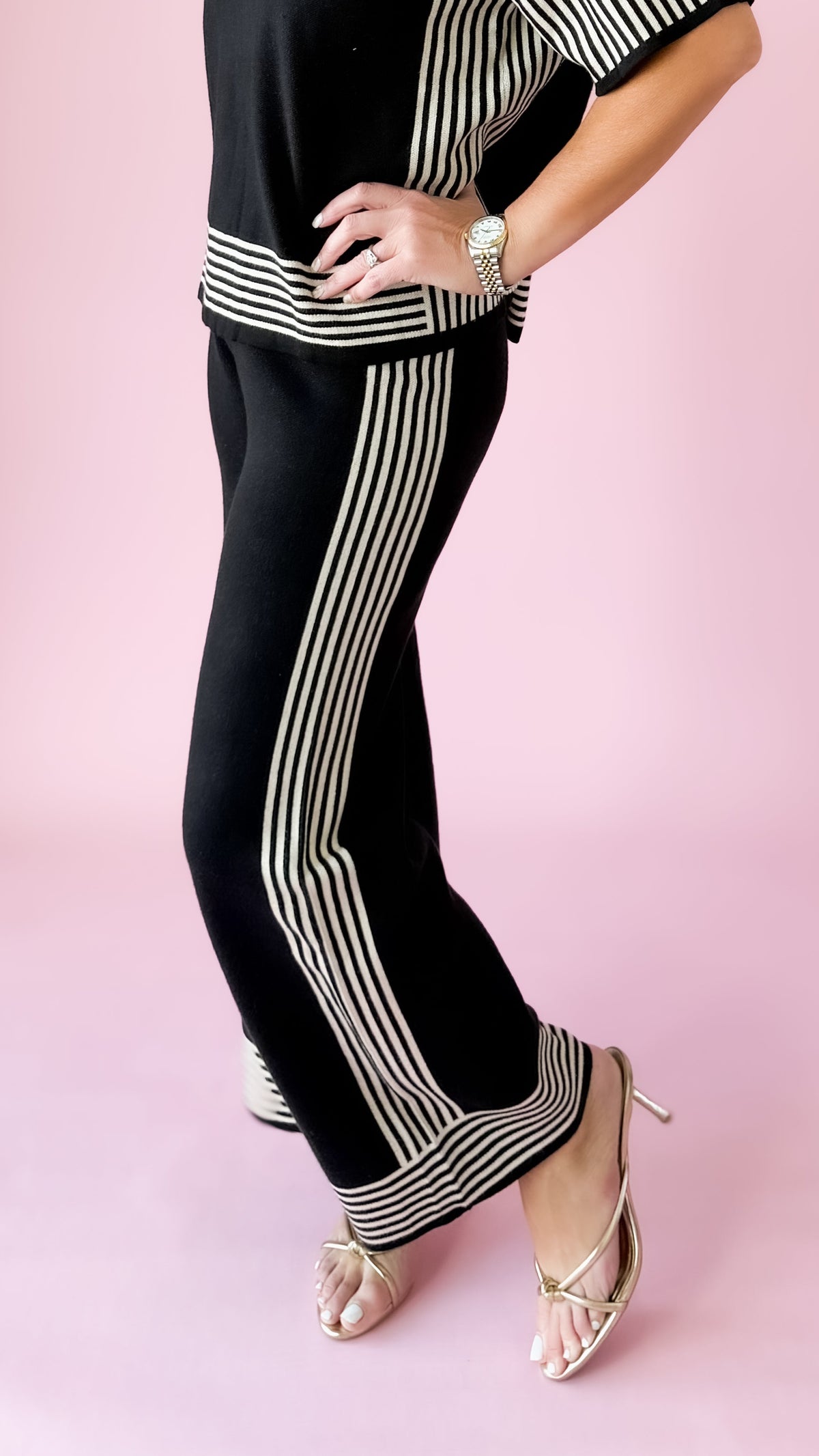 Abstract Luxe Pants/Black