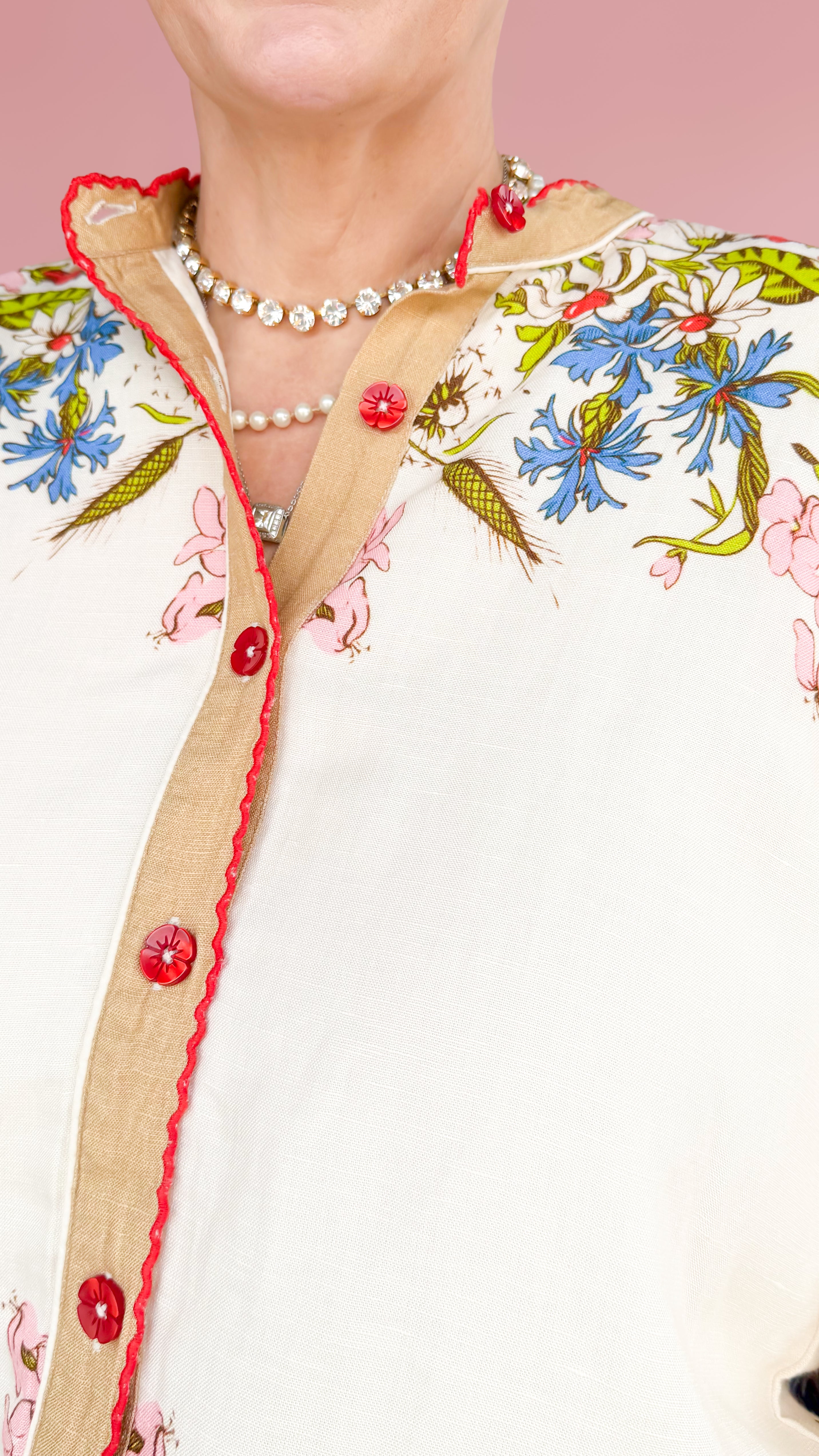 Butterfly Garden Linen Blouse - The BLVD