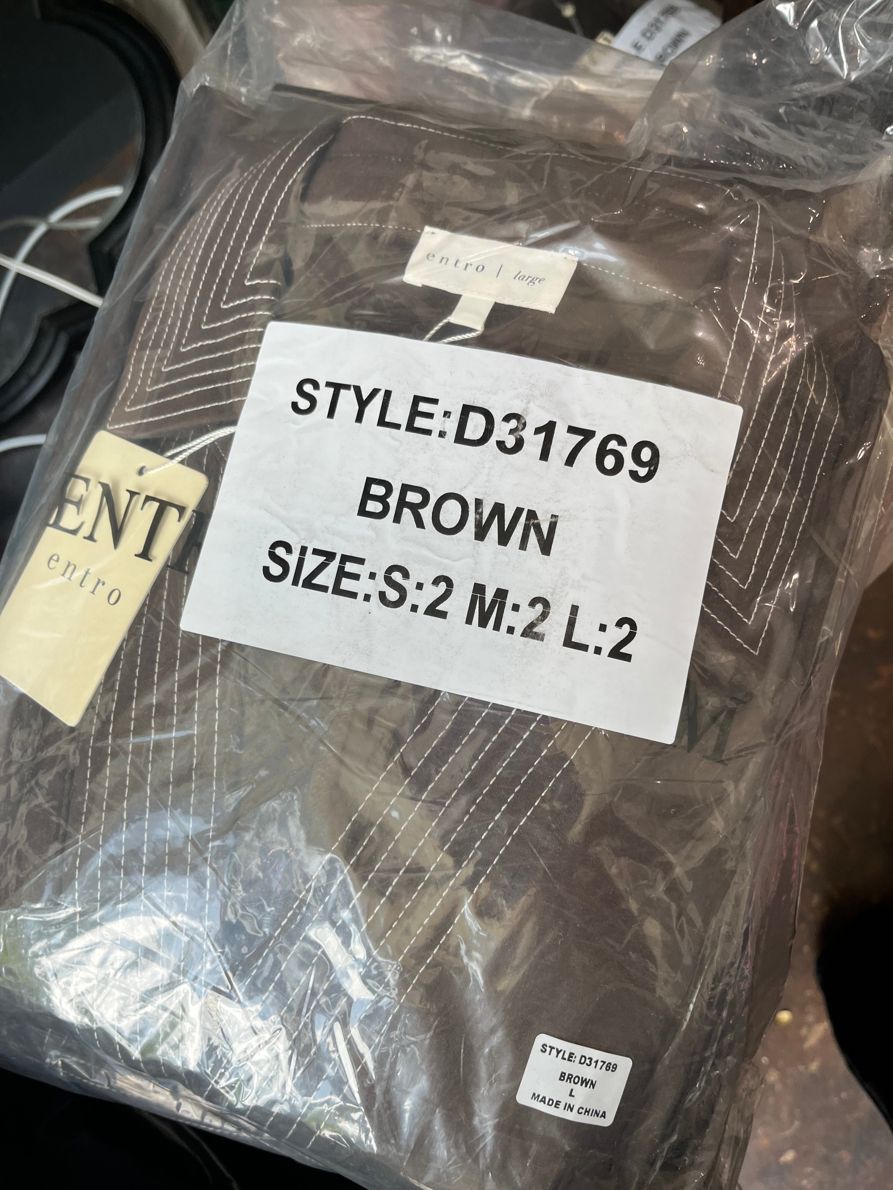 Tiffany V-Neck Dress/Brown