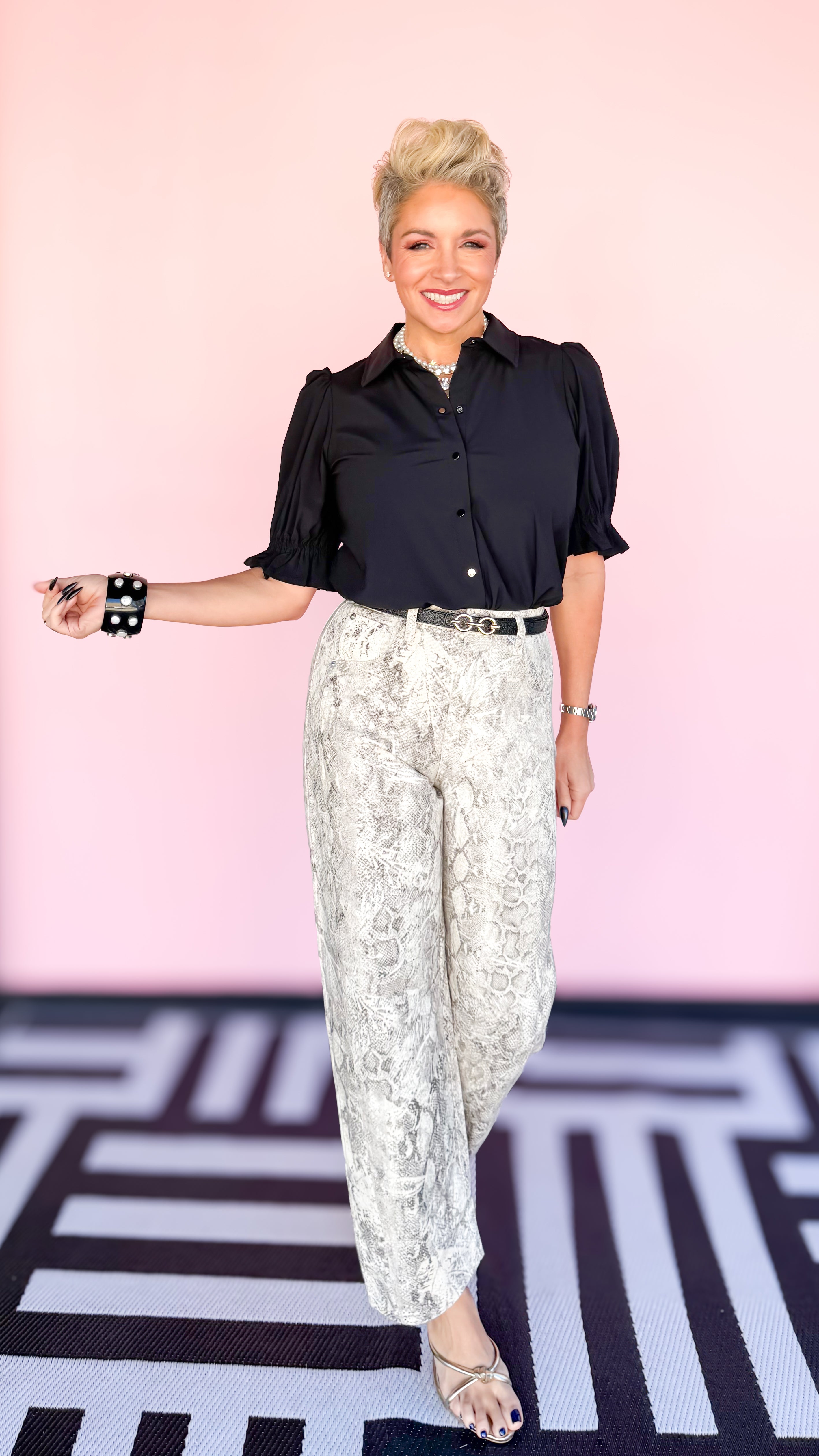 Python Print Barrel Jean - The BLVD