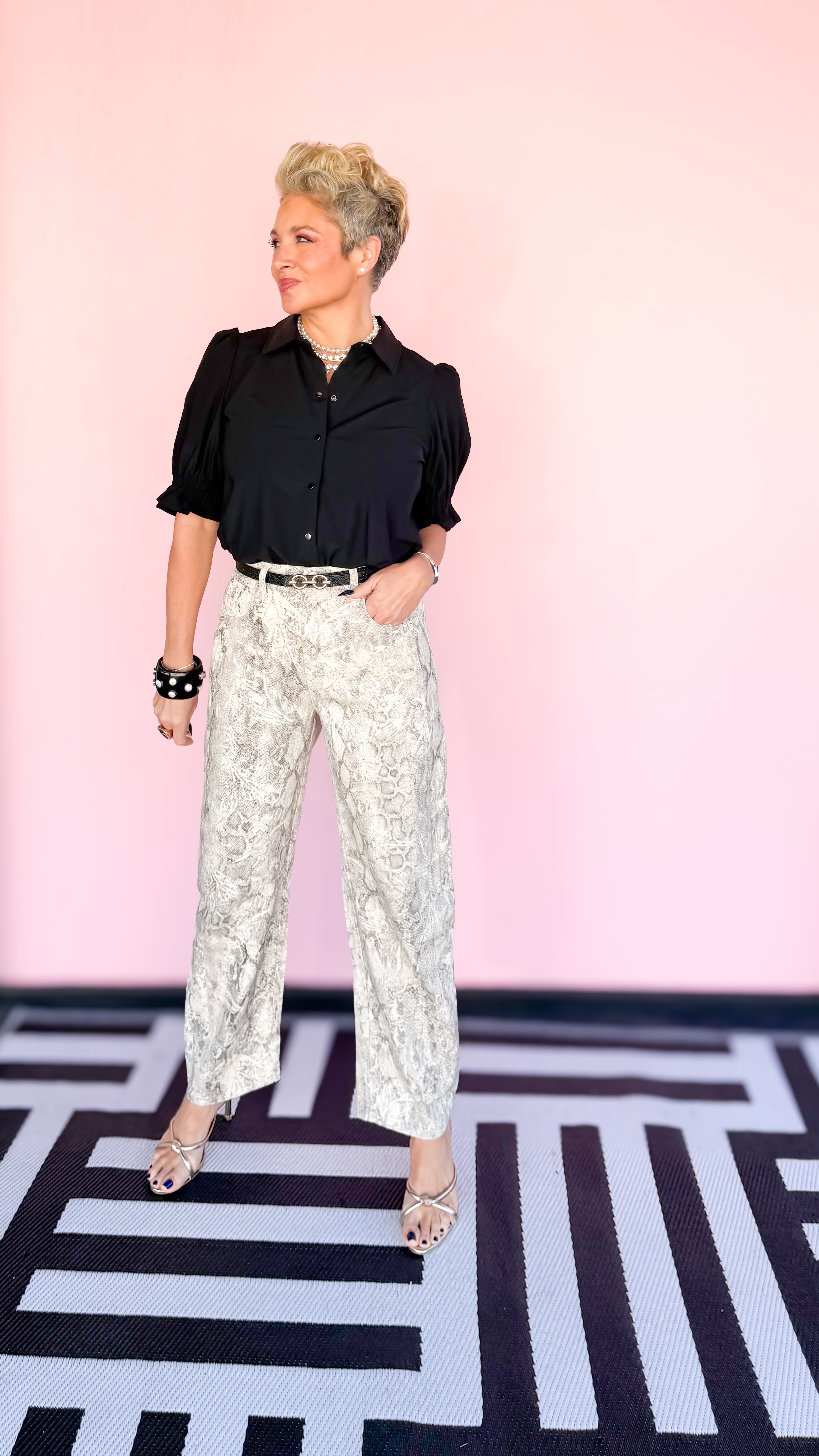 Python Print Barrel Jean - The BLVD