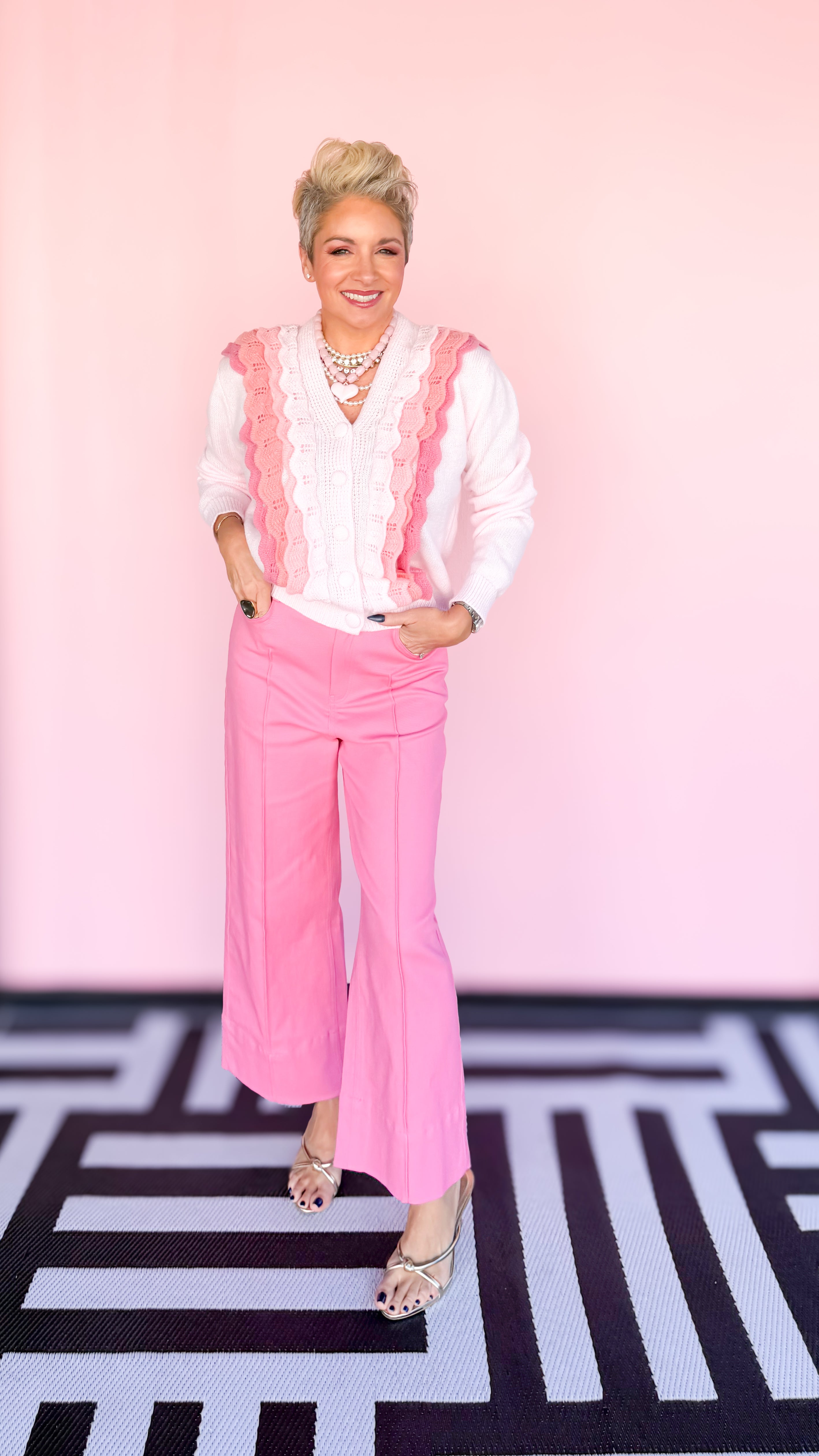Whitney Wide Leg Colored Jean/Pink