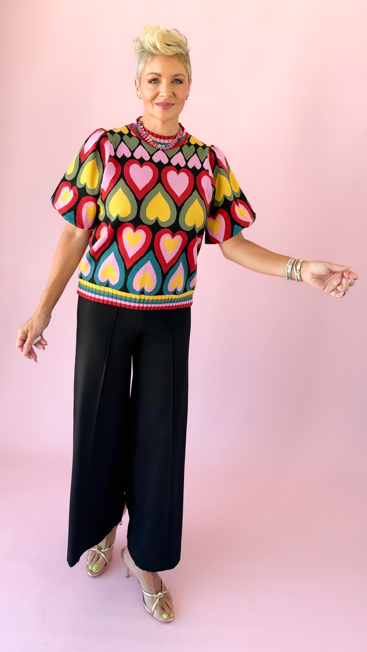 Lovers Puff Sleeve Top/Multi