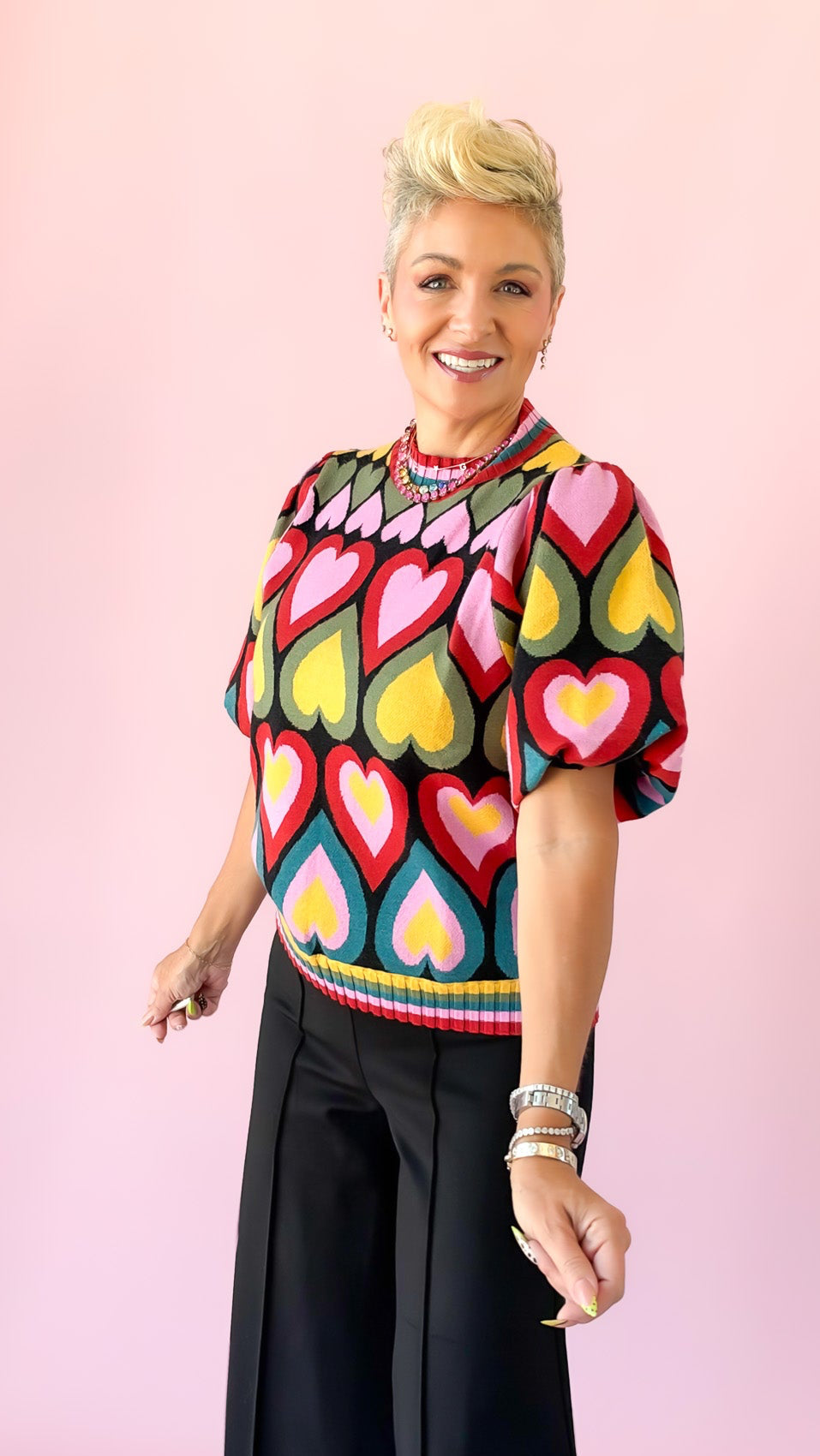 Lovers Puff Sleeve Top/Multi