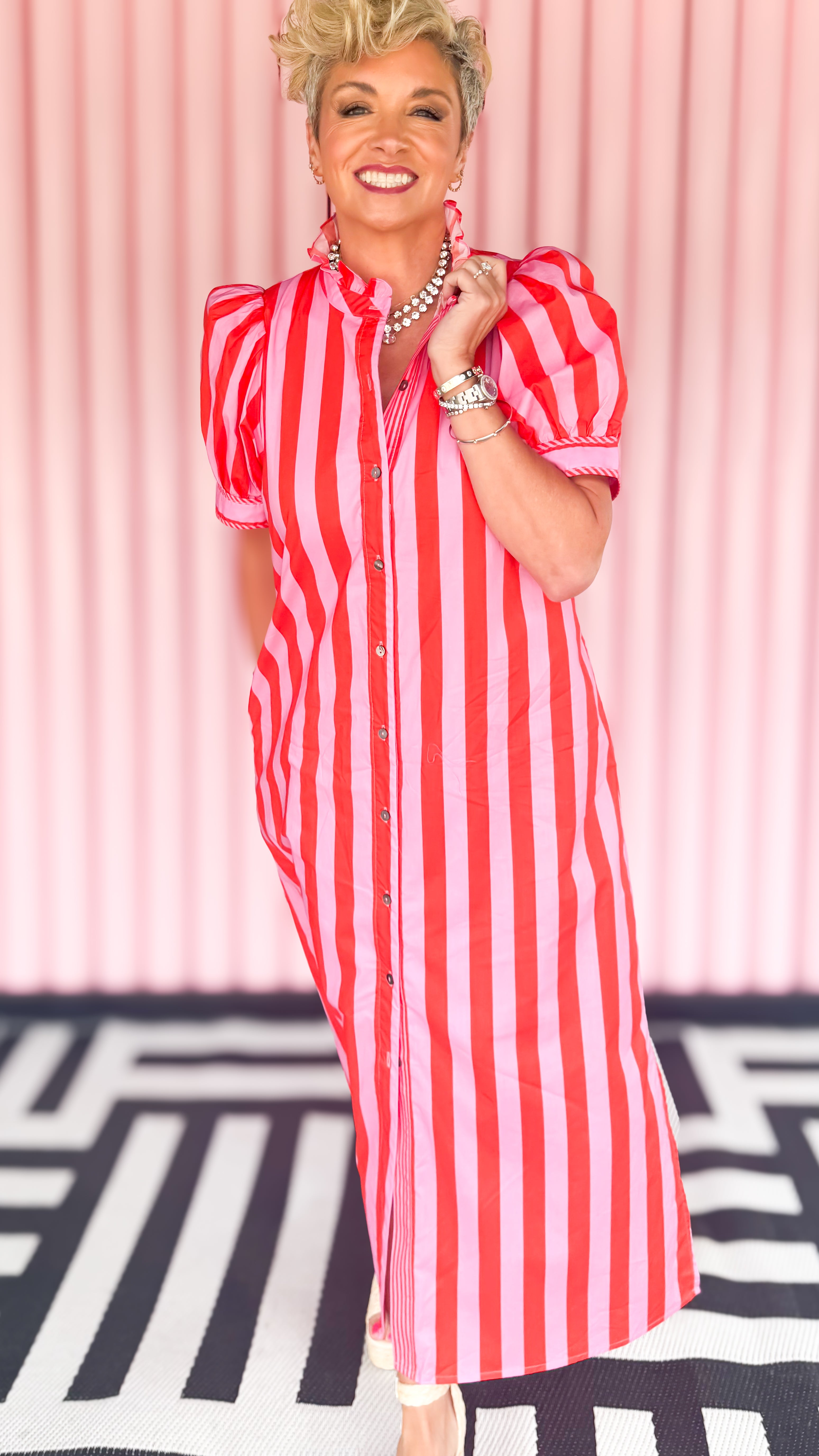 Alba Striped Maxi Dress