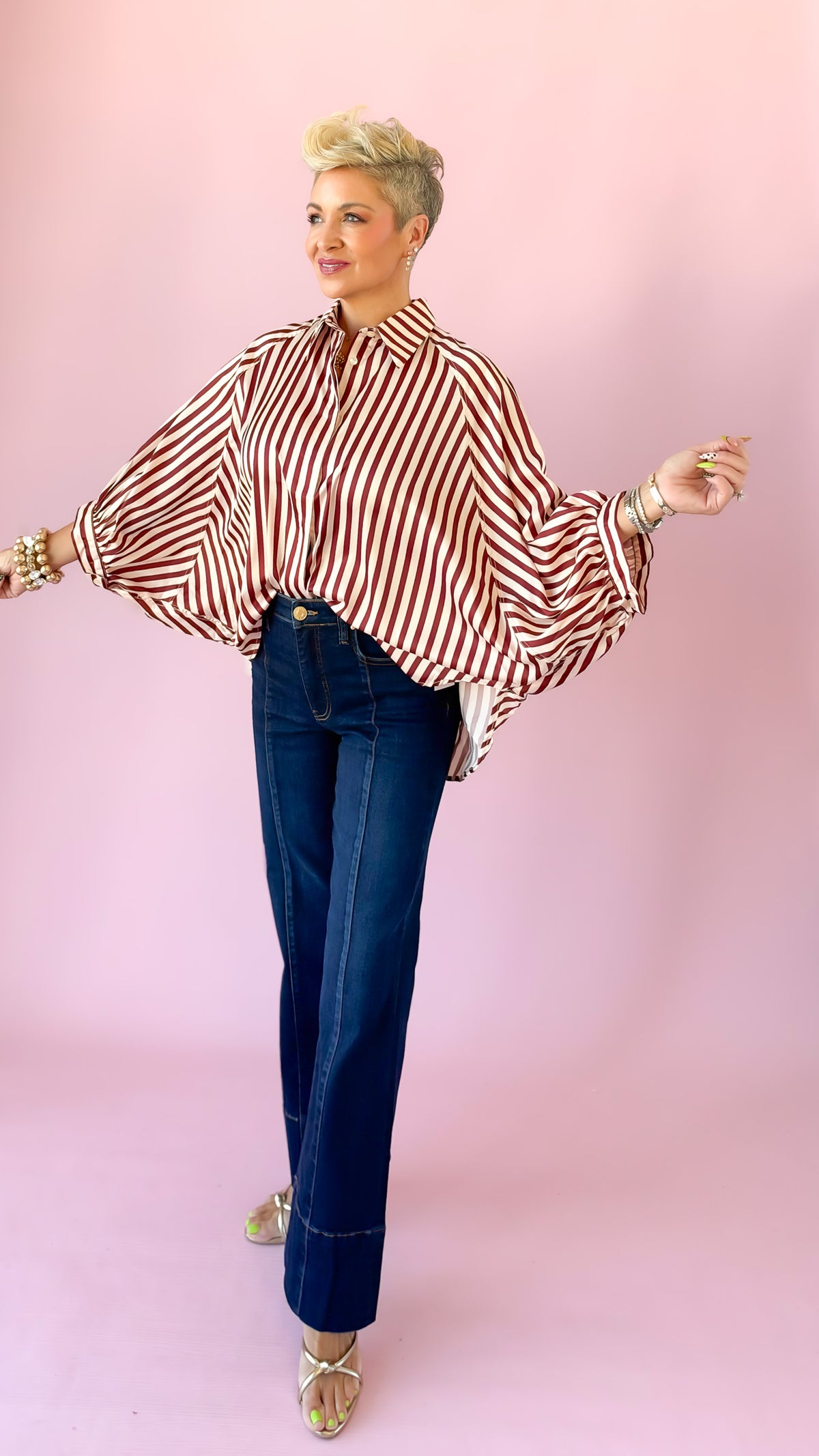 Oversized Dolman Sleeve Top/Merlot