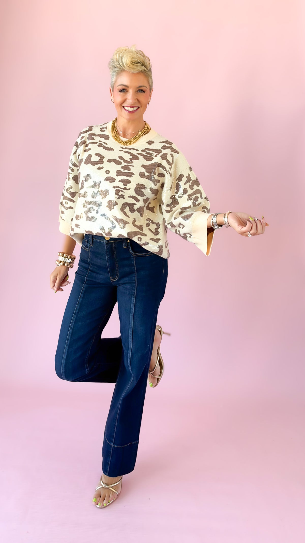 Kelsey Front Seam Flare Jeans