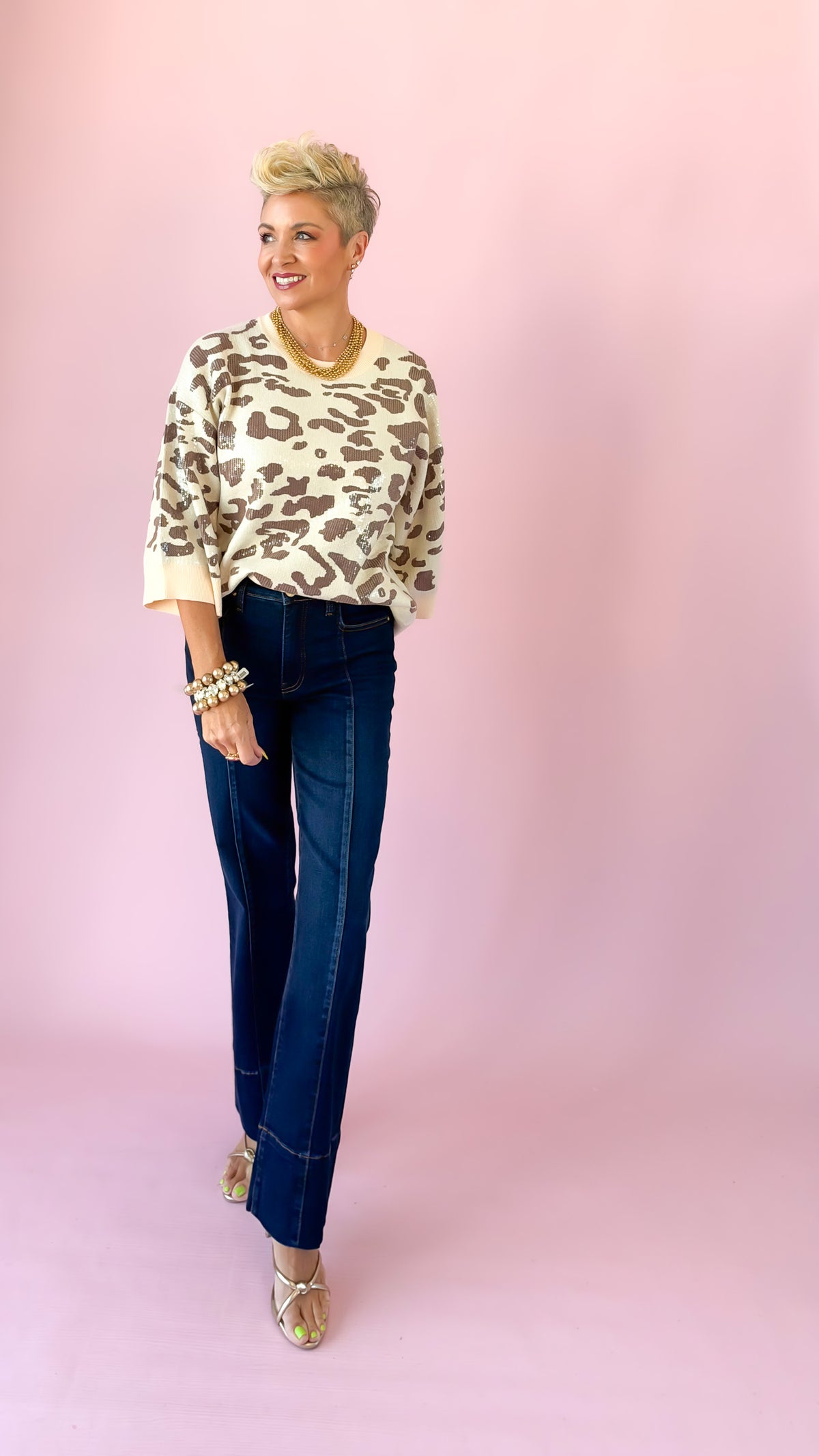 Kelsey Front Seam Flare Jeans