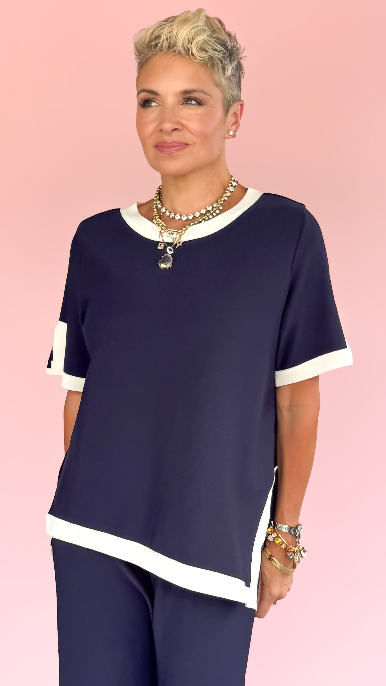 Kiara Crepe Knit Top