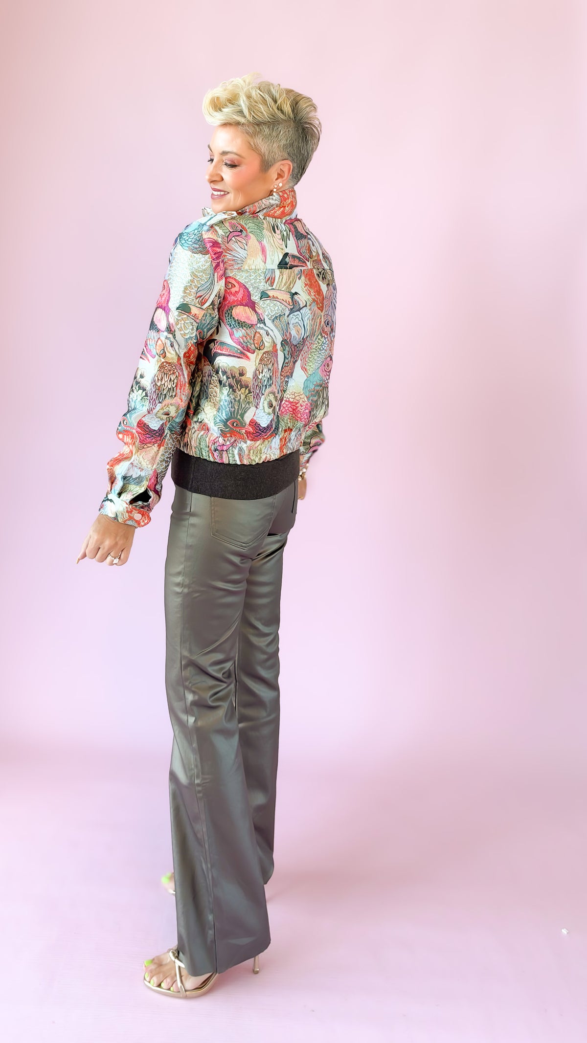 High Rise Fab AB Flare Jean/Pearl Brown