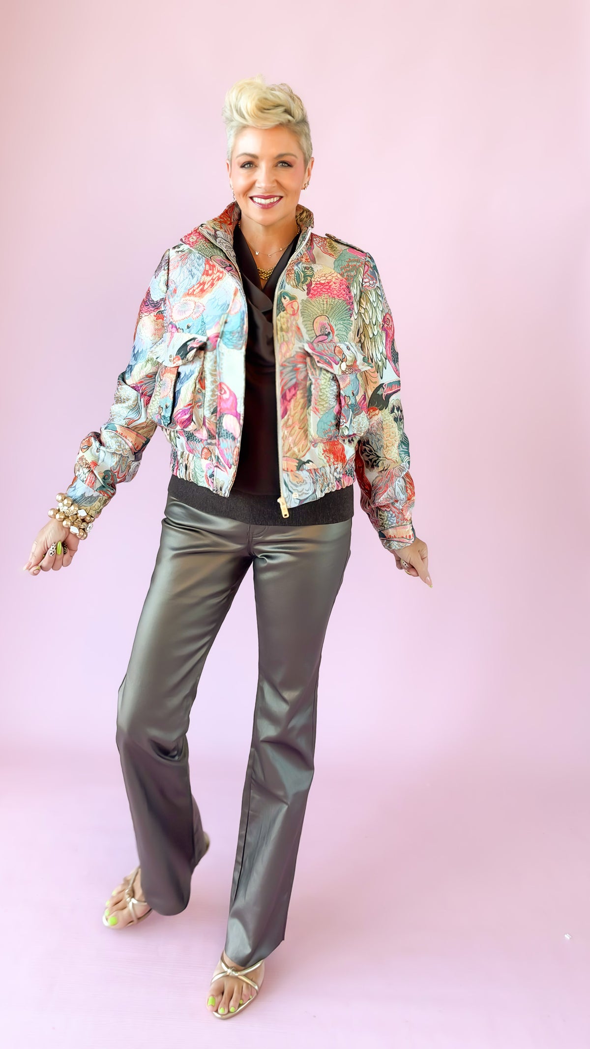 High Rise Fab AB Flare Jean/Pearl Brown