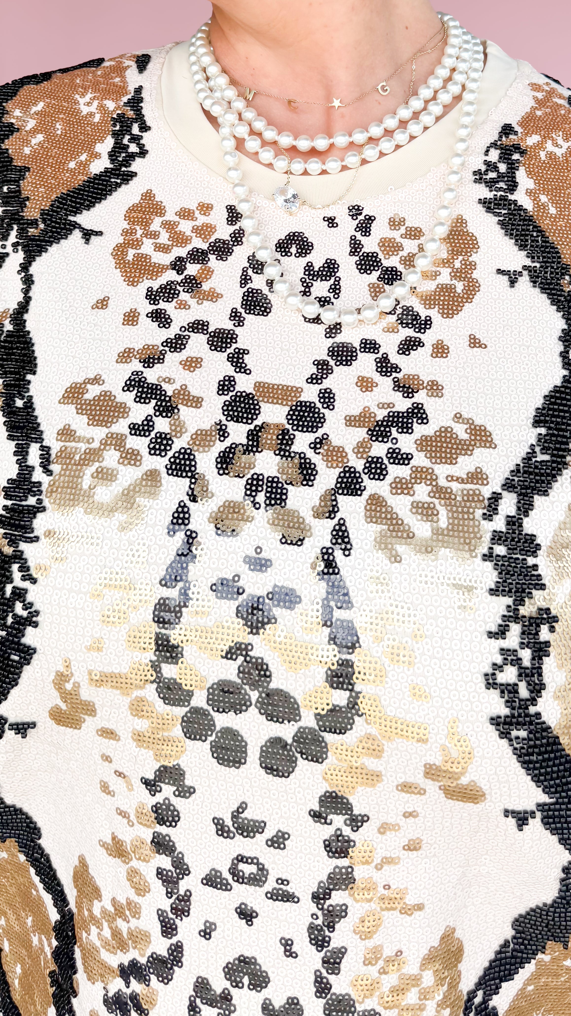 Snake Full Sequin Tee