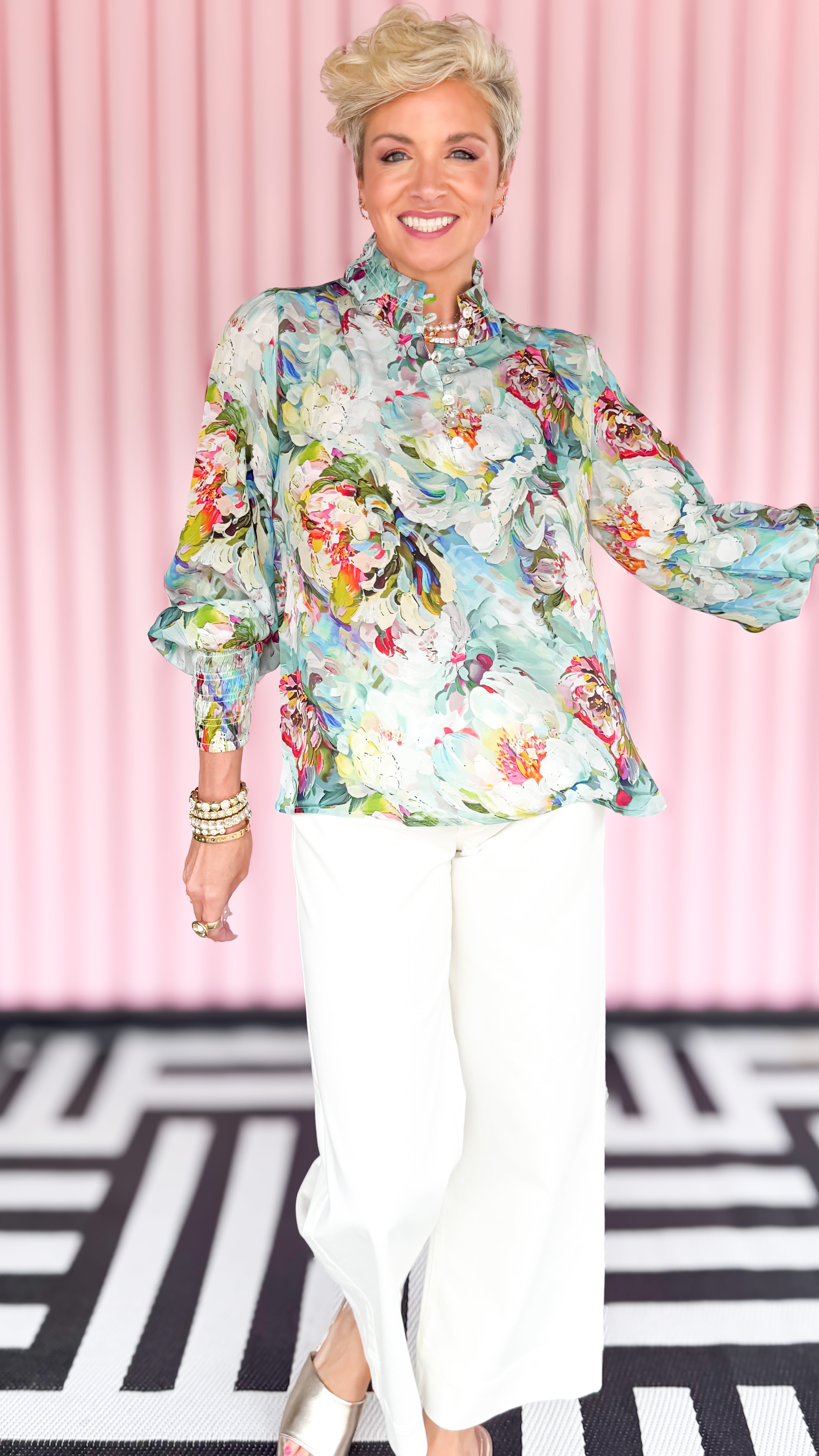 Peony Puff Sleeve Blouse
