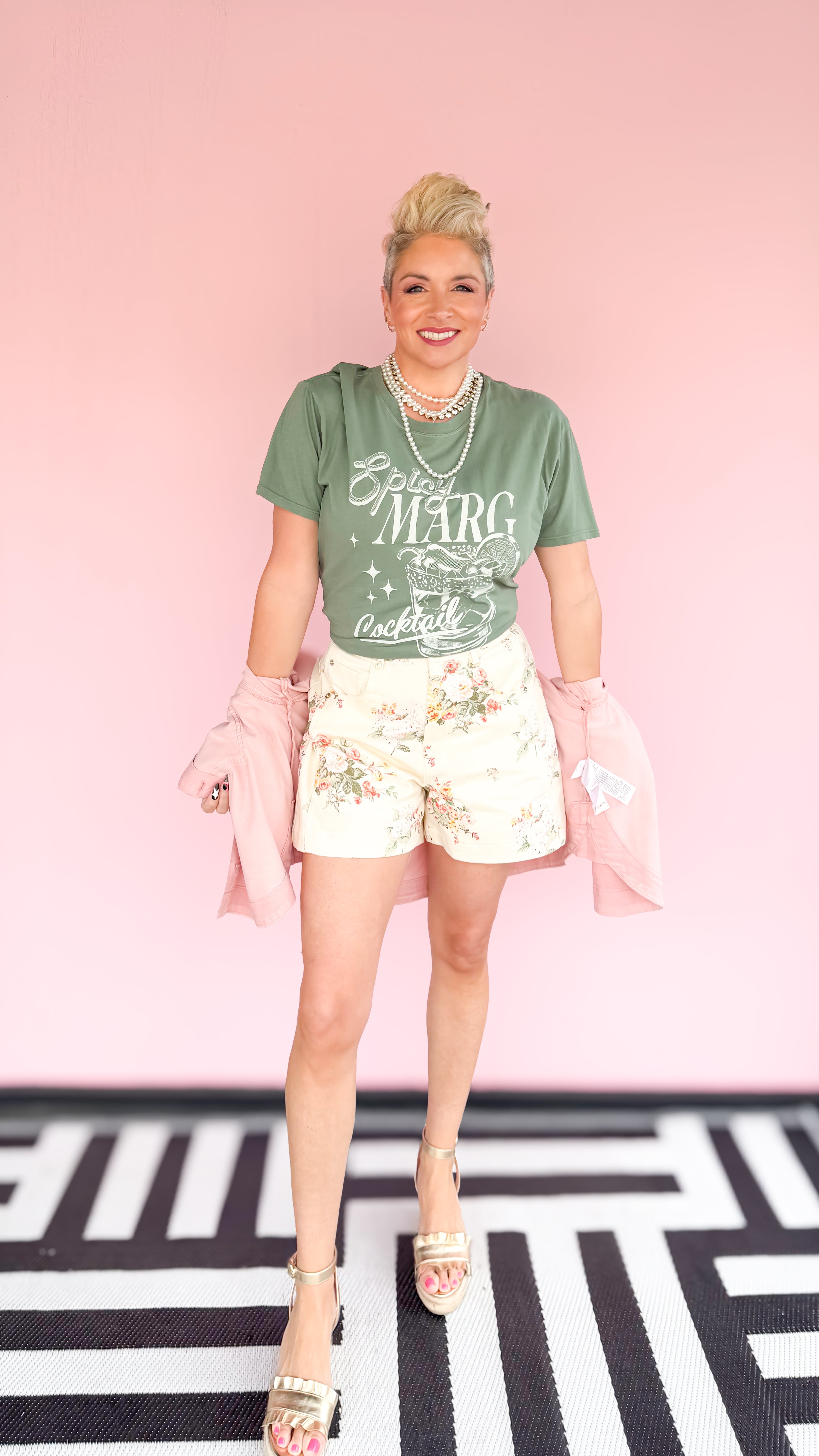 Spicy Marg Boyfriend Tee/Green