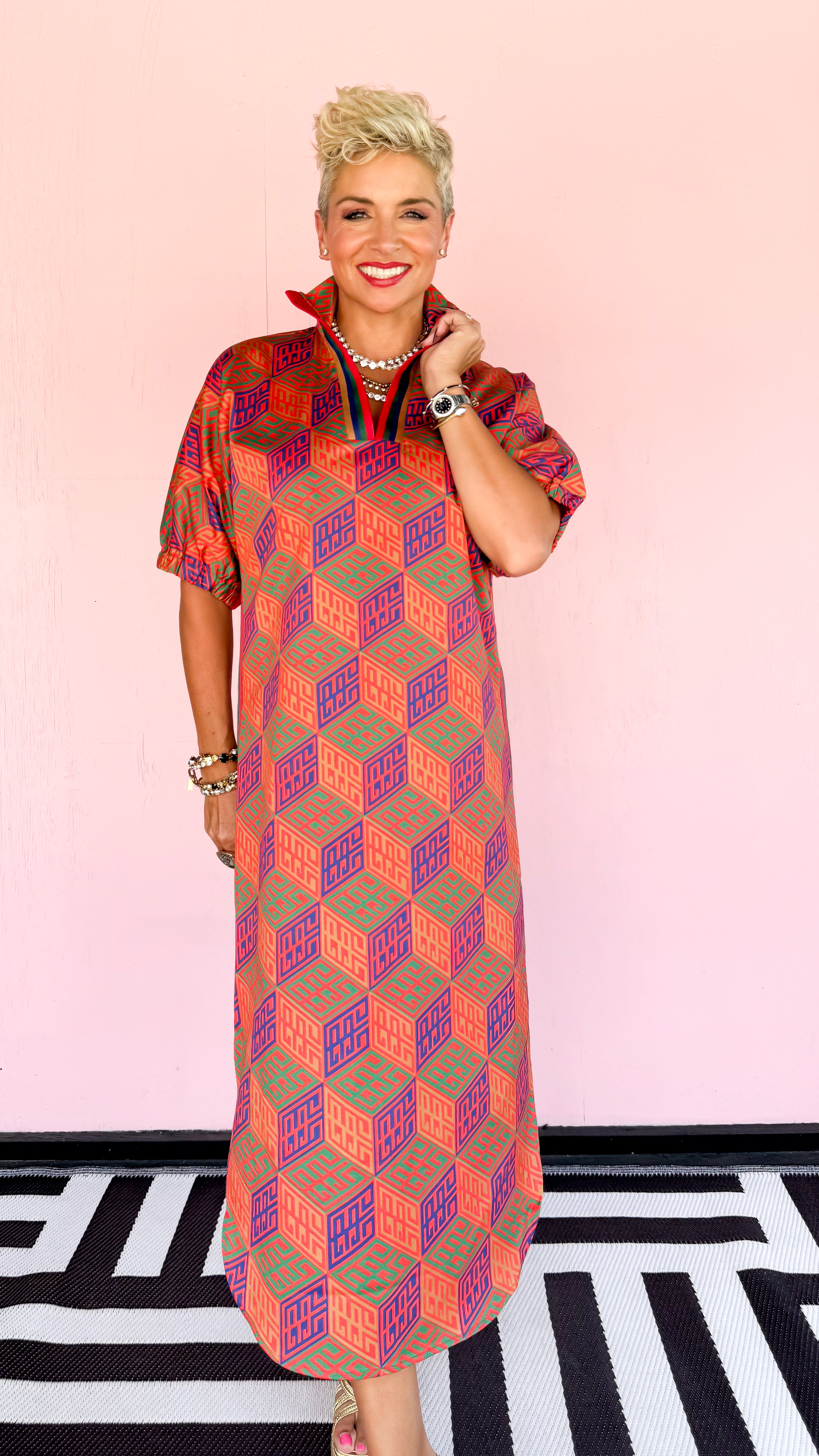 Poppy Caftan/Vintage Monogram - The BLVD