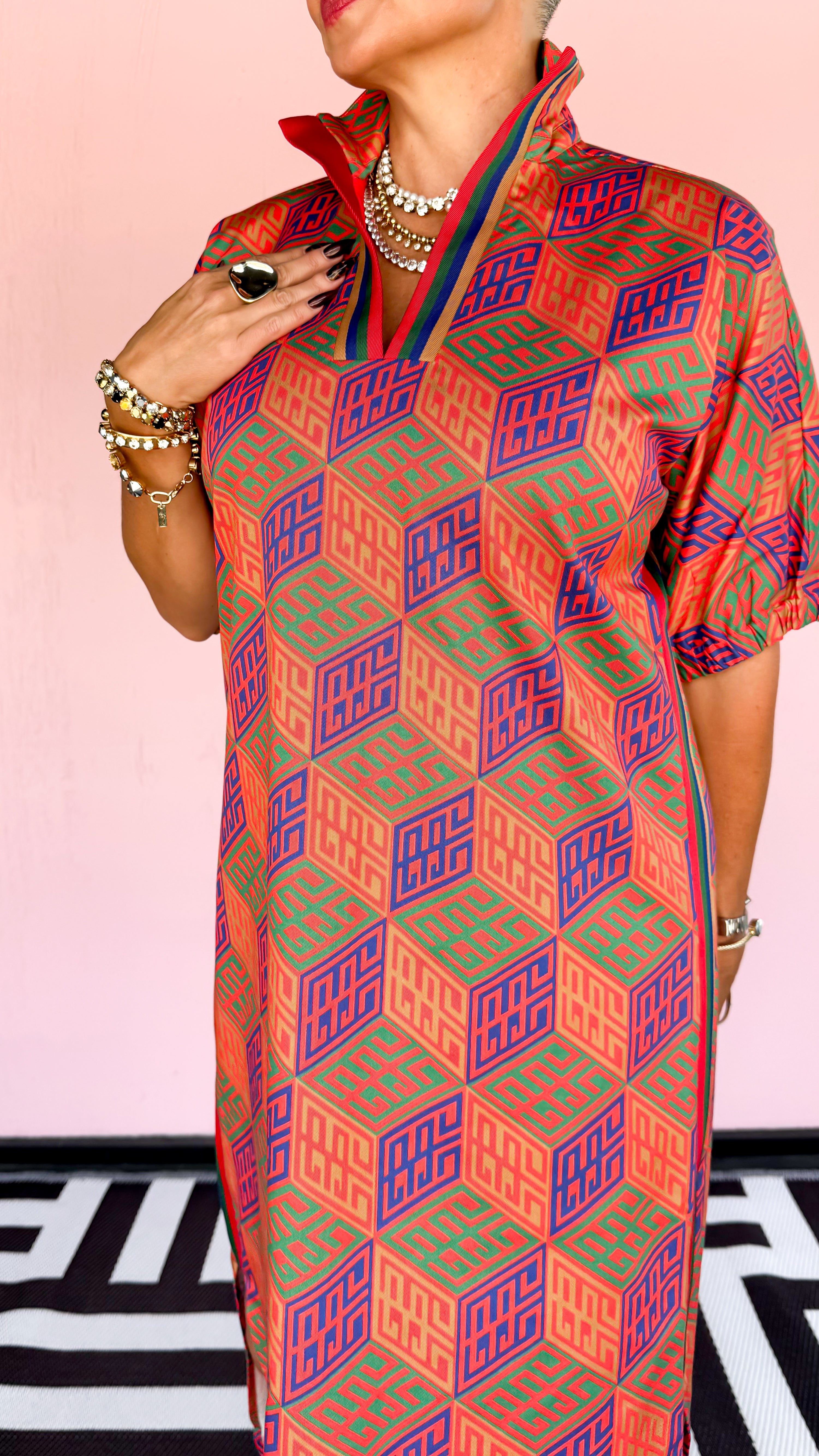 Poppy Caftan/Vintage Monogram - The BLVD