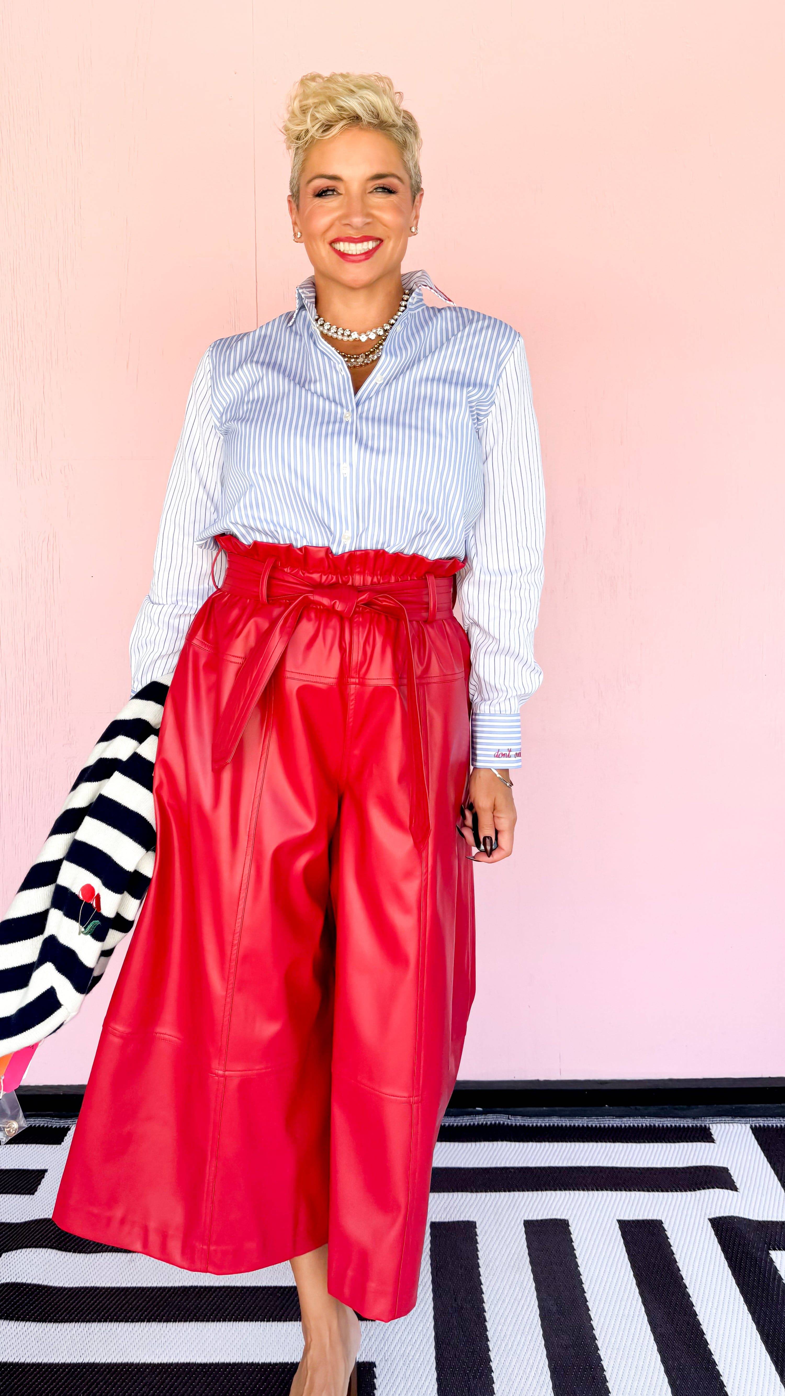 Faux Leather Crop Pant - The BLVD
