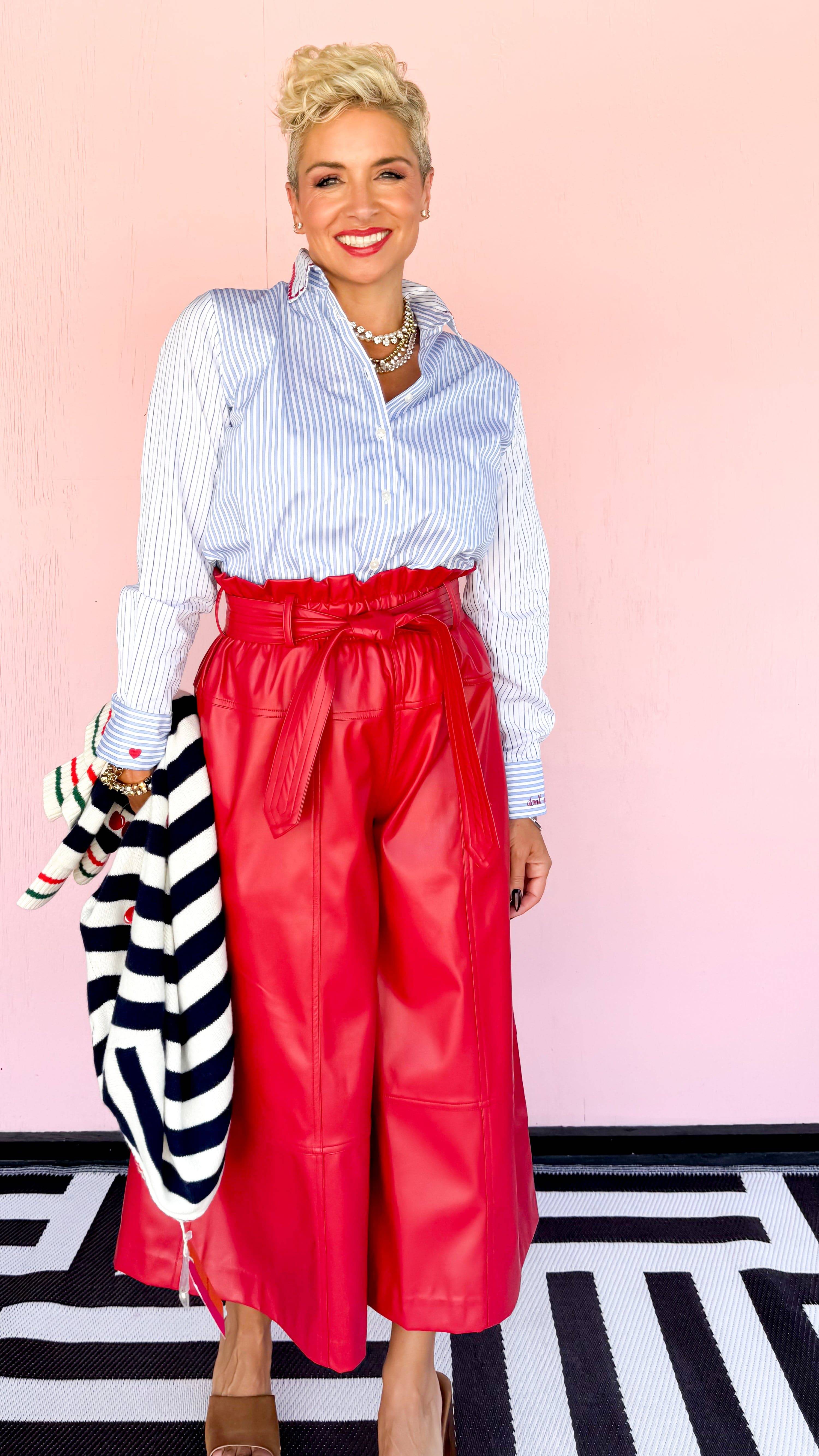 Faux Leather Crop Pant - The BLVD