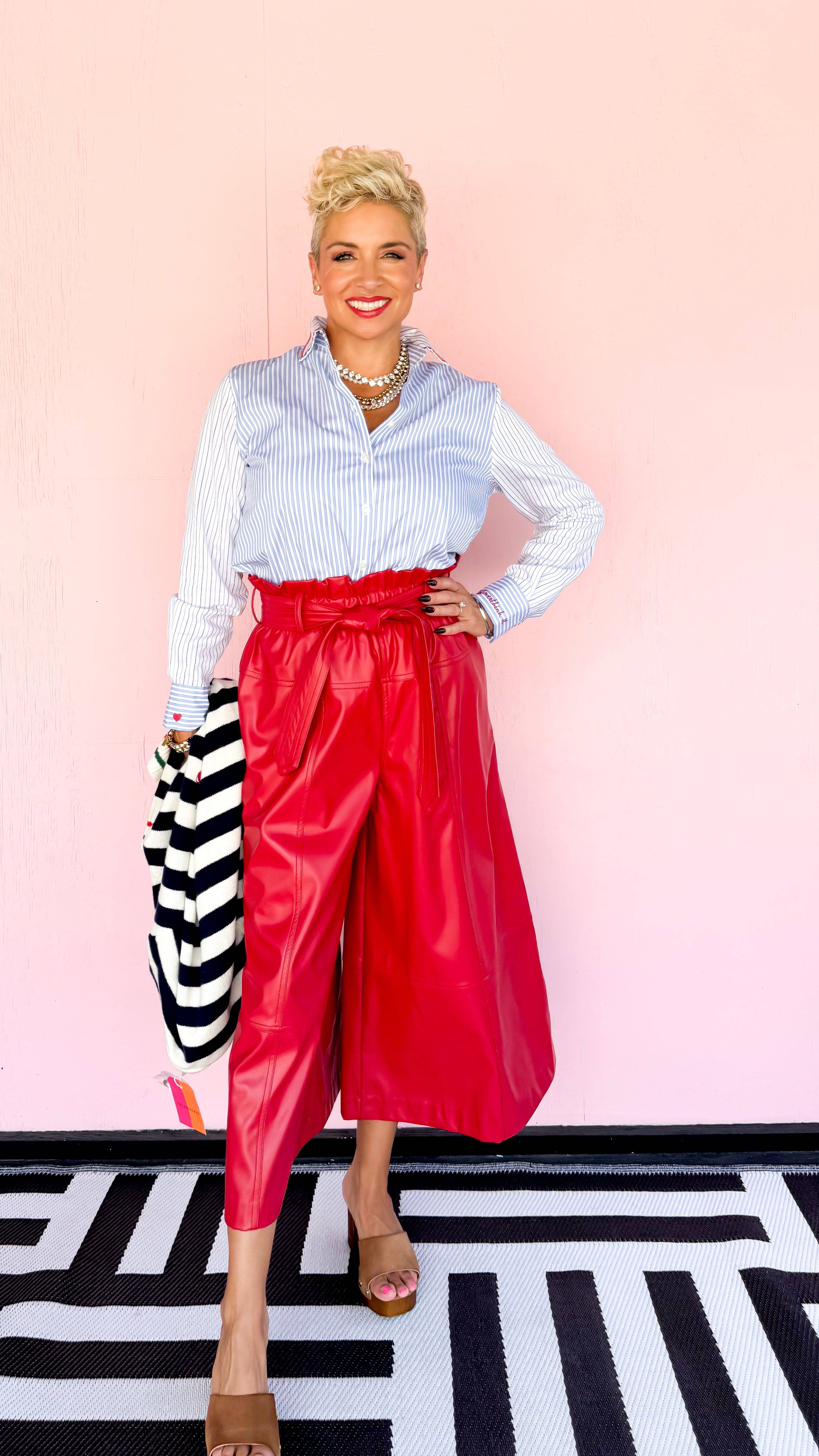 Faux Leather Crop Pant - The BLVD