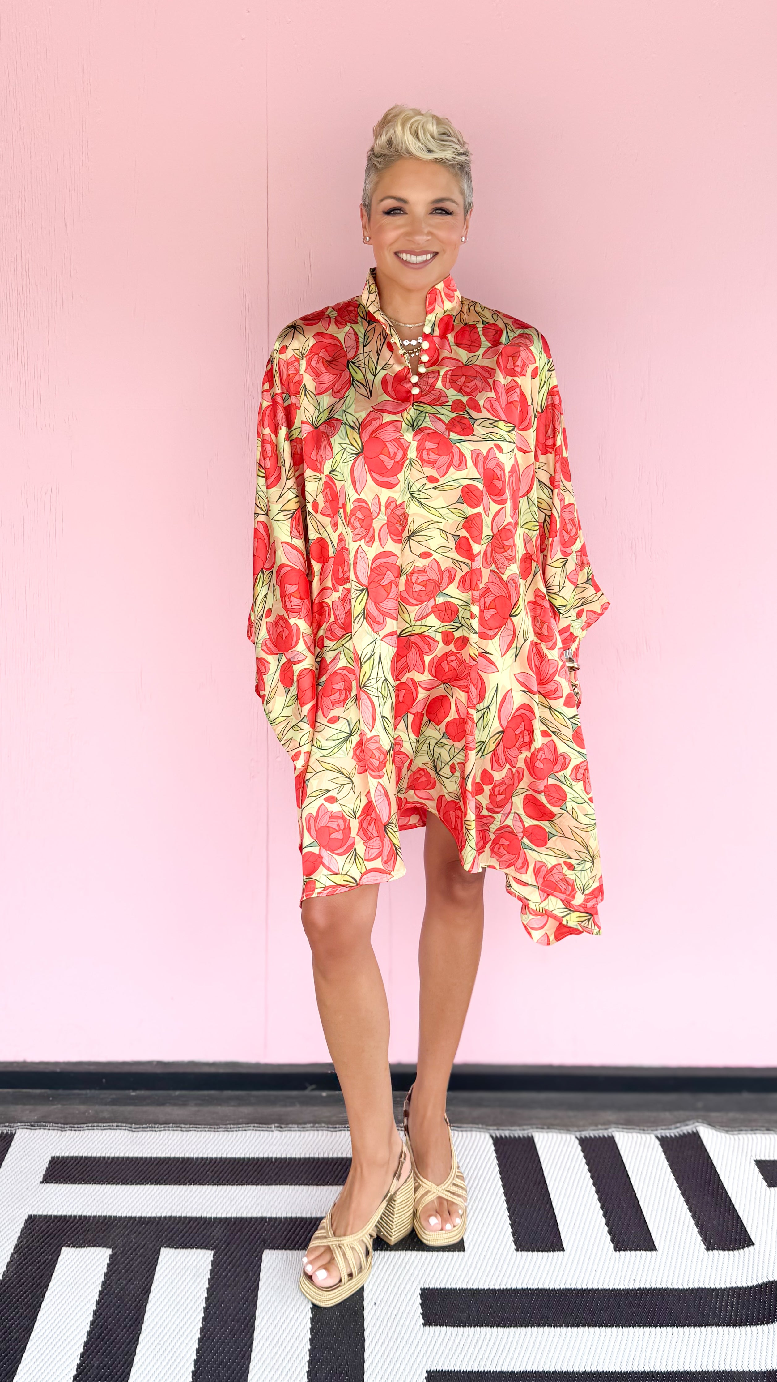 Floral Caftan/Orange