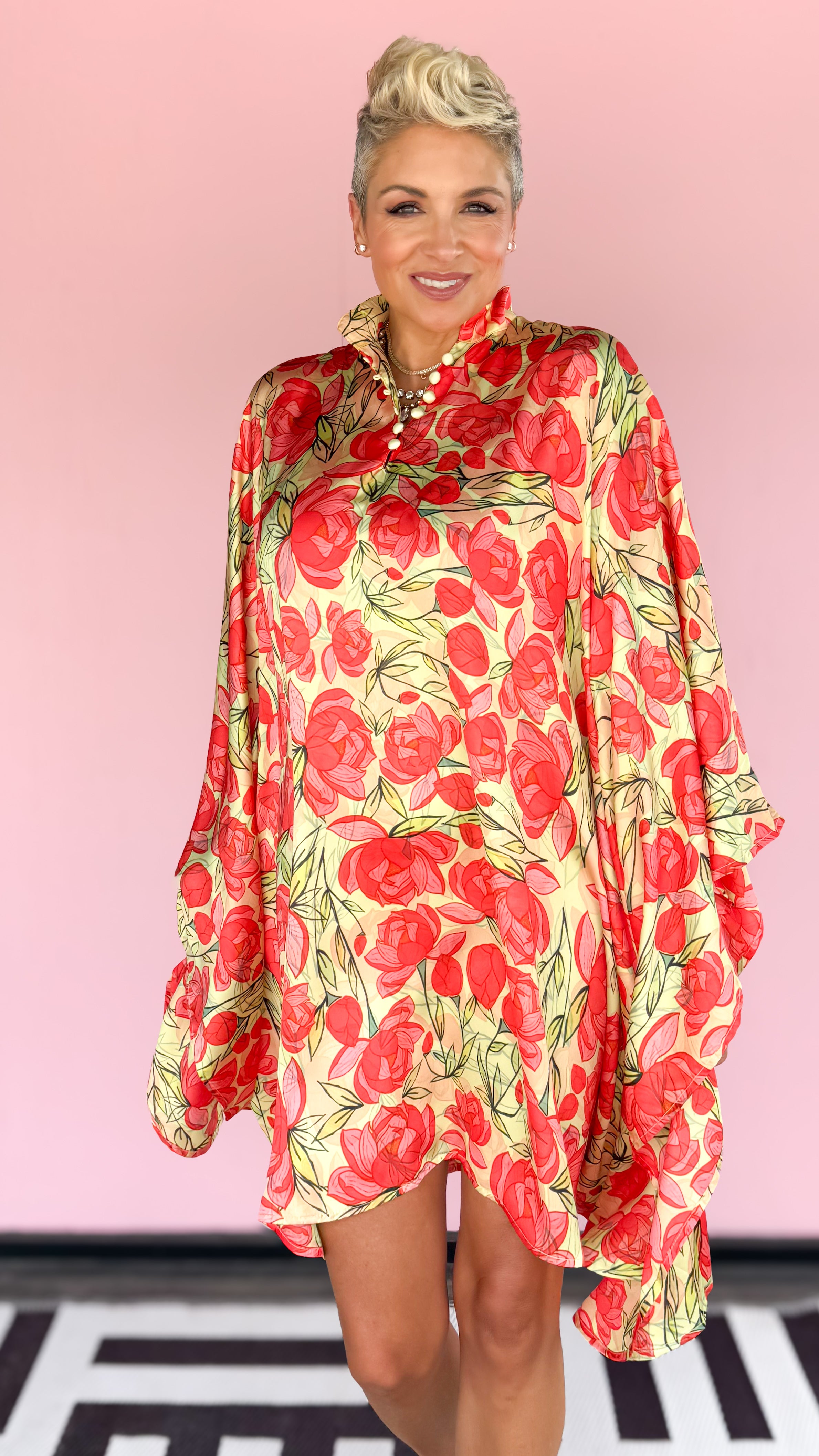 Floral Caftan/Orange