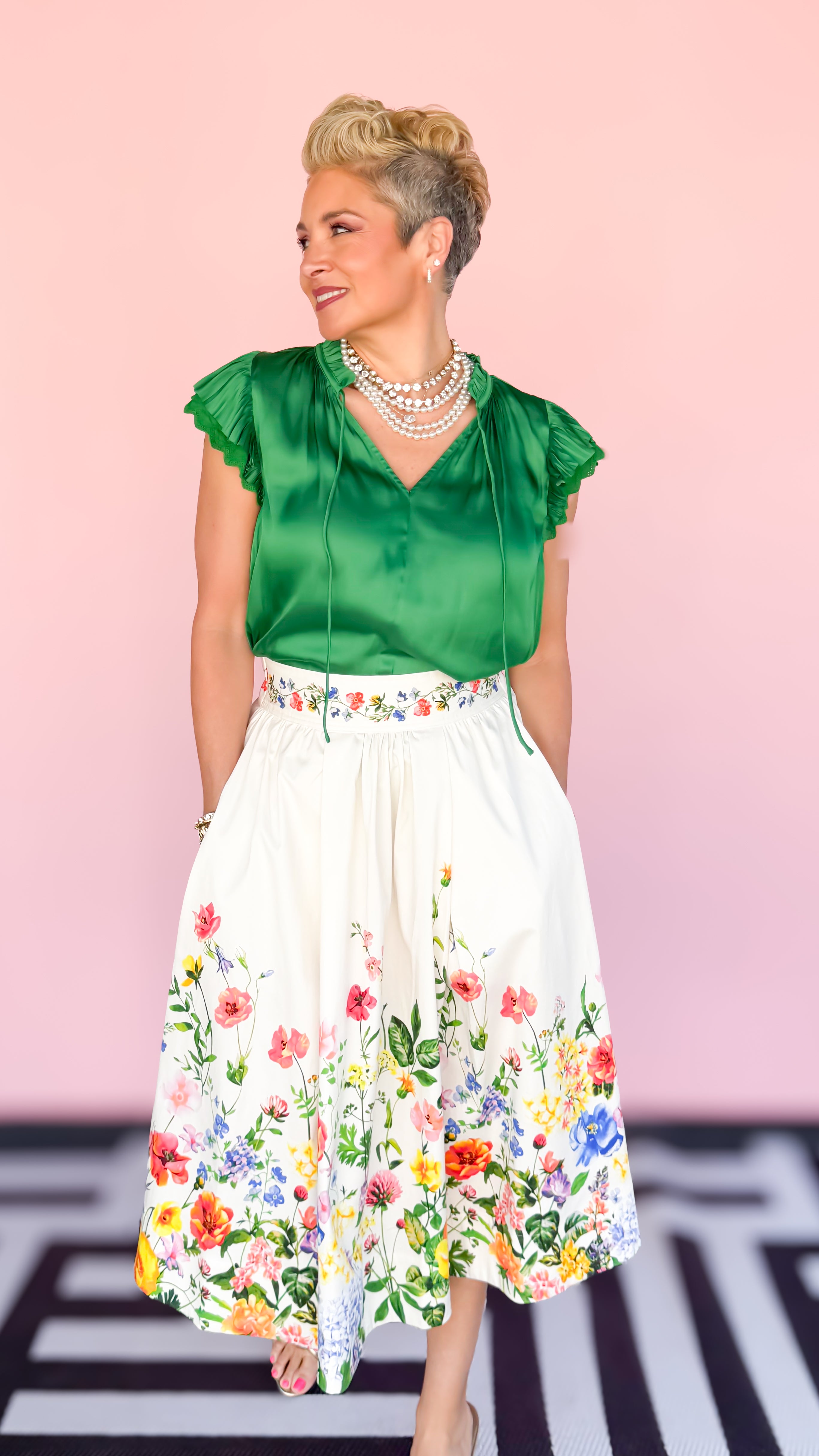 FLORAL GARDEN SKIRT - The BLVD