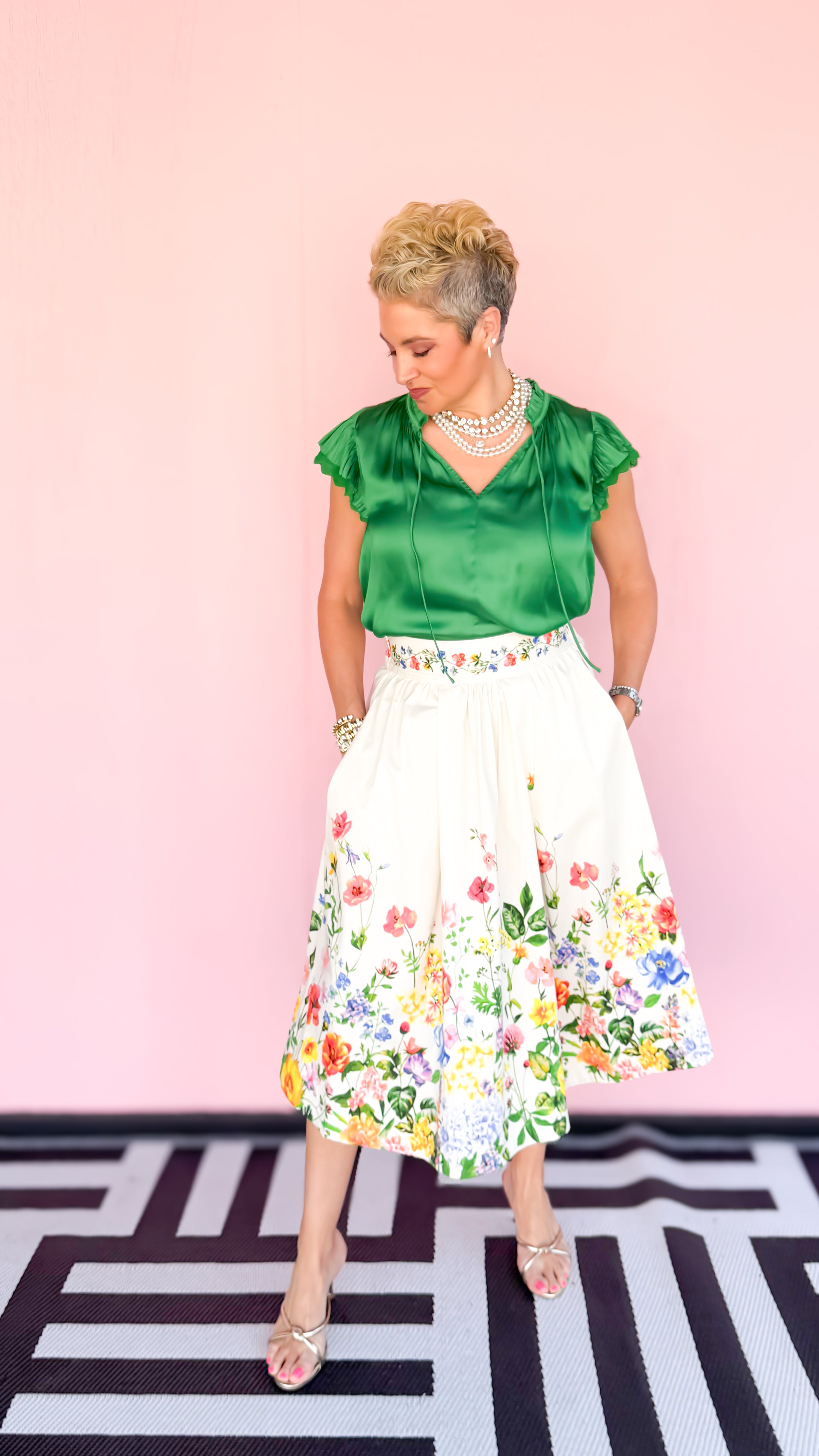 FLORAL GARDEN SKIRT - The BLVD