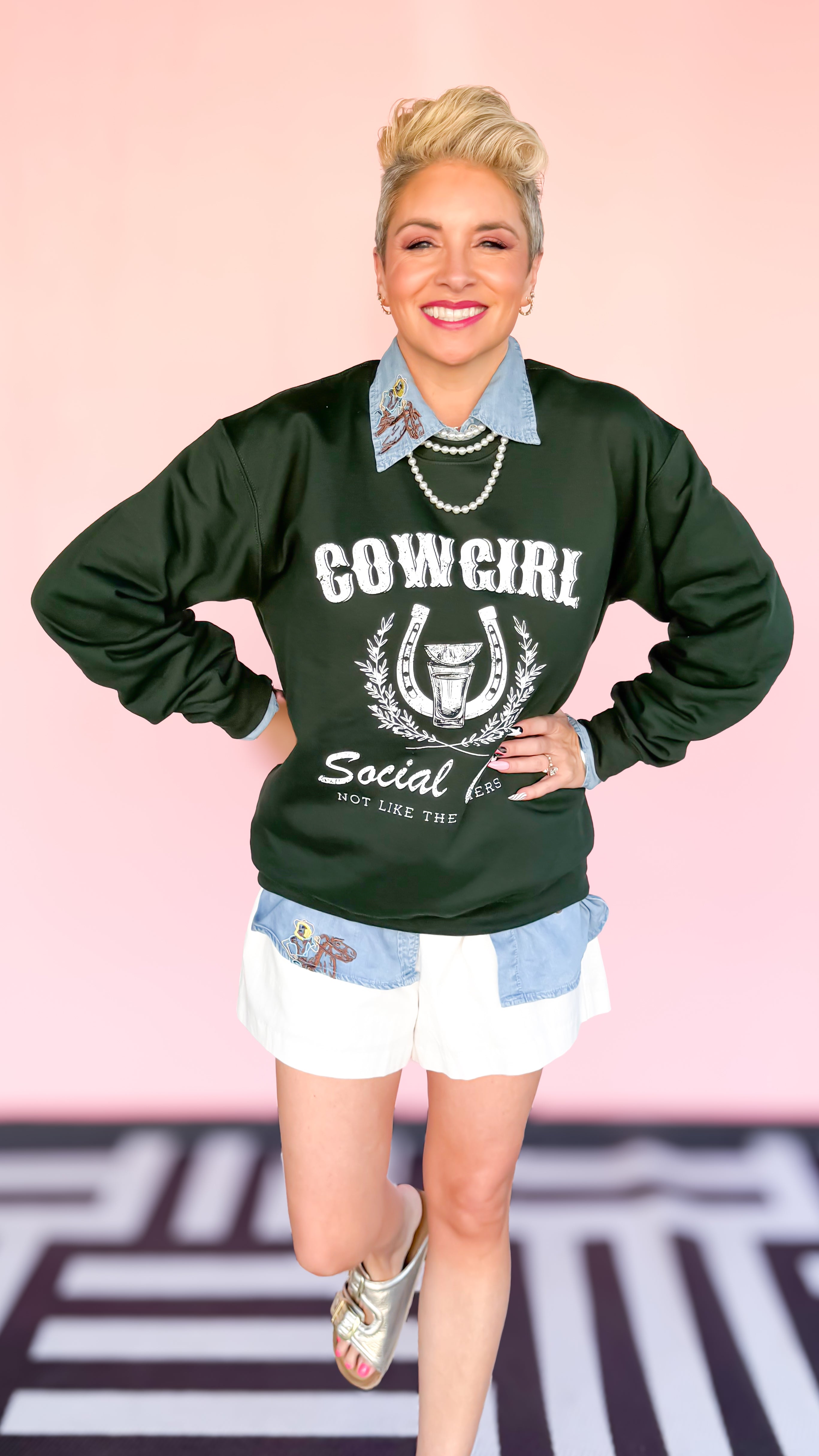 Olivia Off White Elastic Shorts - The BLVD