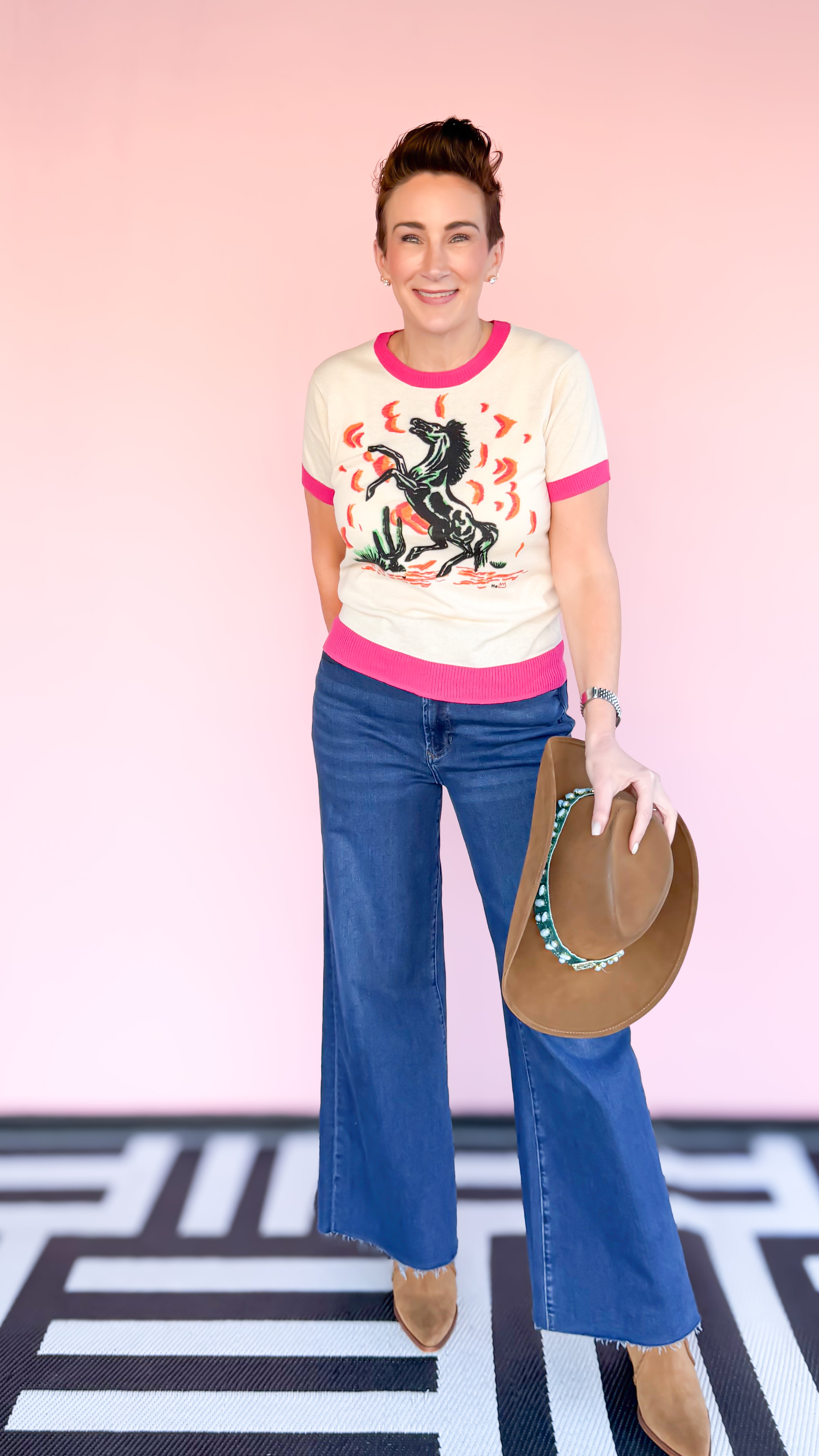 Nora Stallion Short Sleeve Sweater - The BLVD