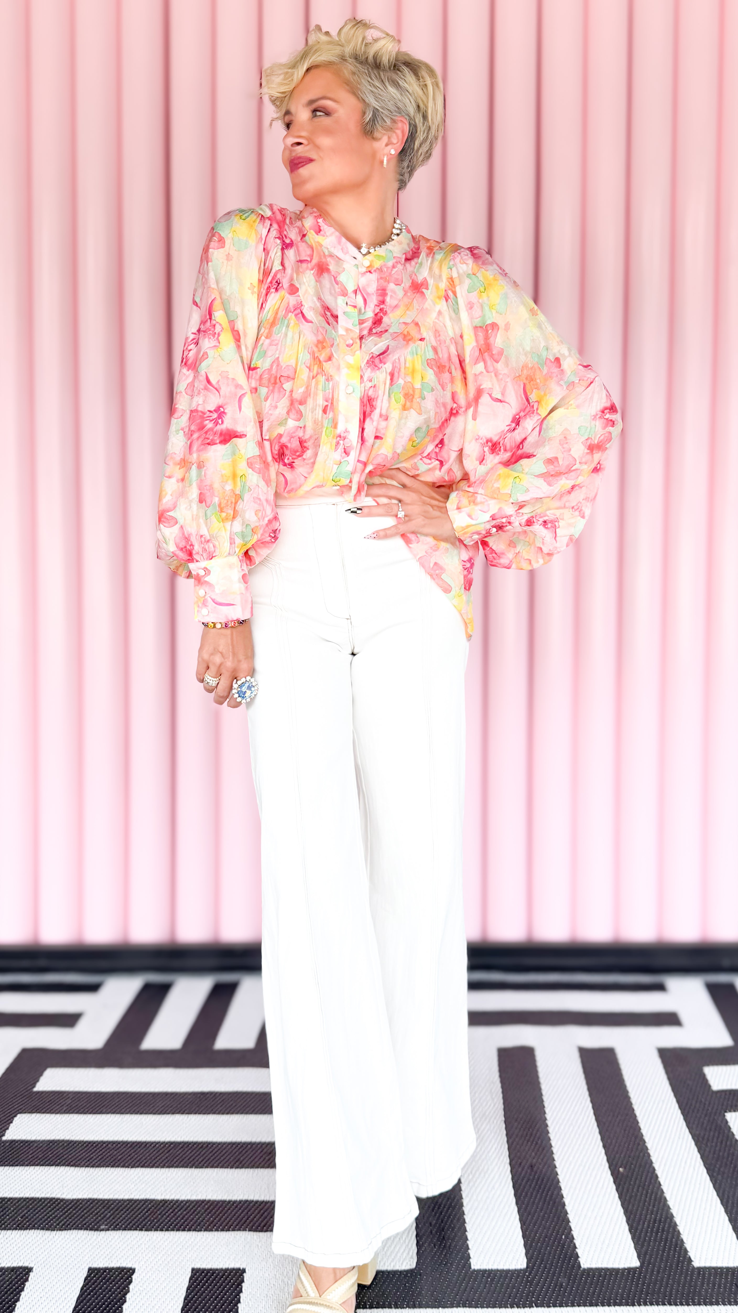 Rose Blush Flowy Blouse
