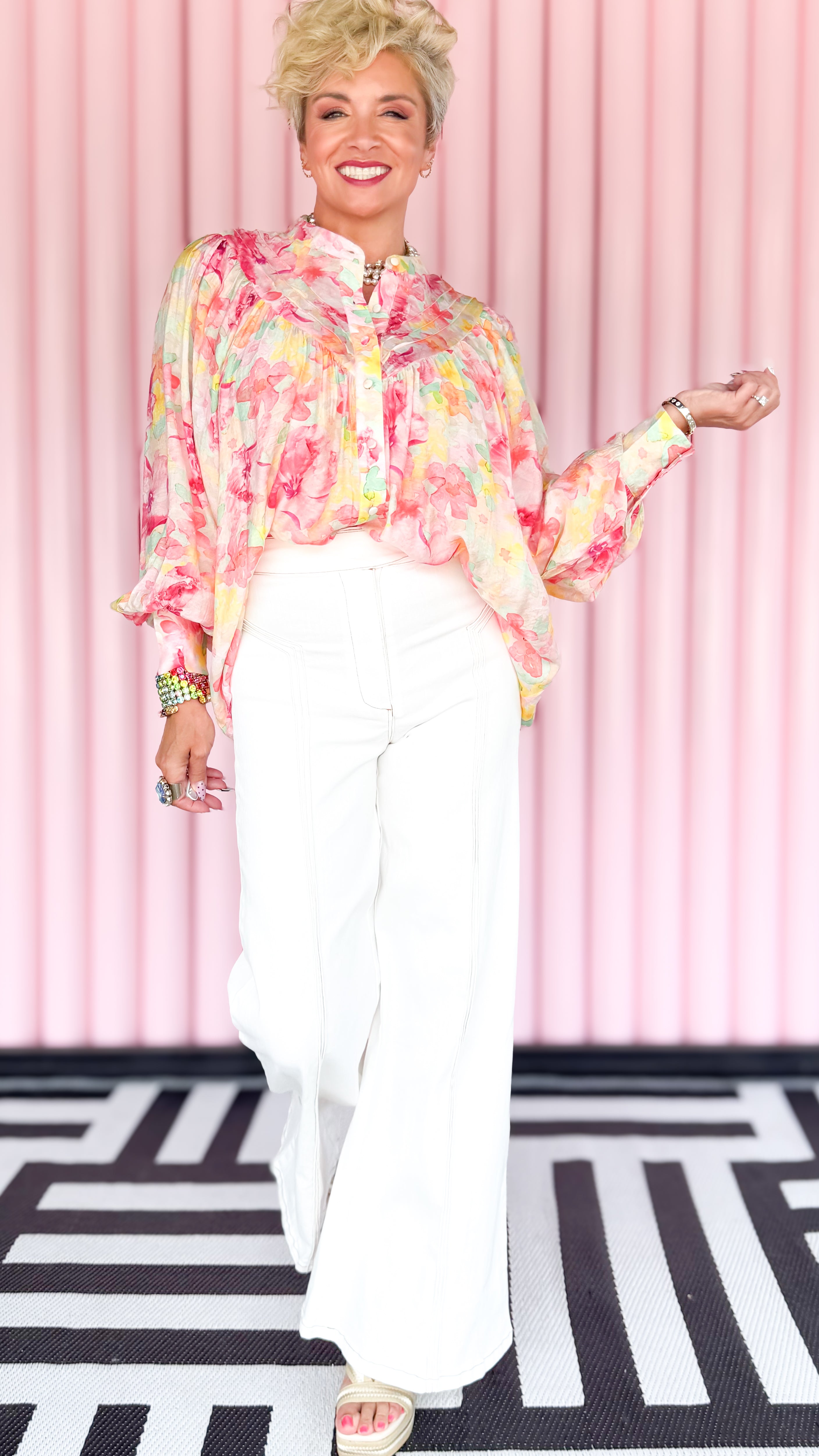 Rose Blush Flowy Blouse