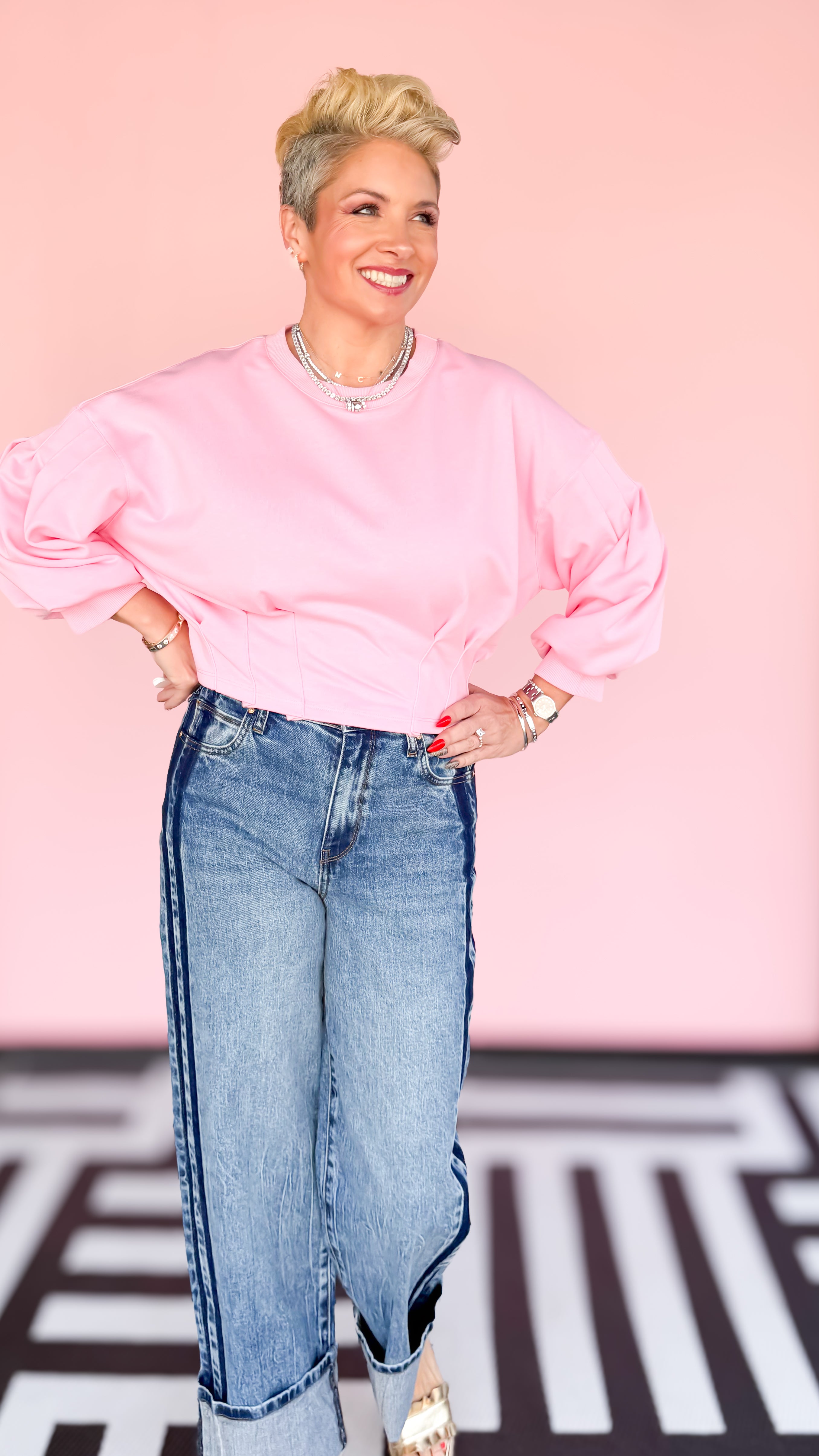 Kitty Knit Top/Bubblegum - The BLVD