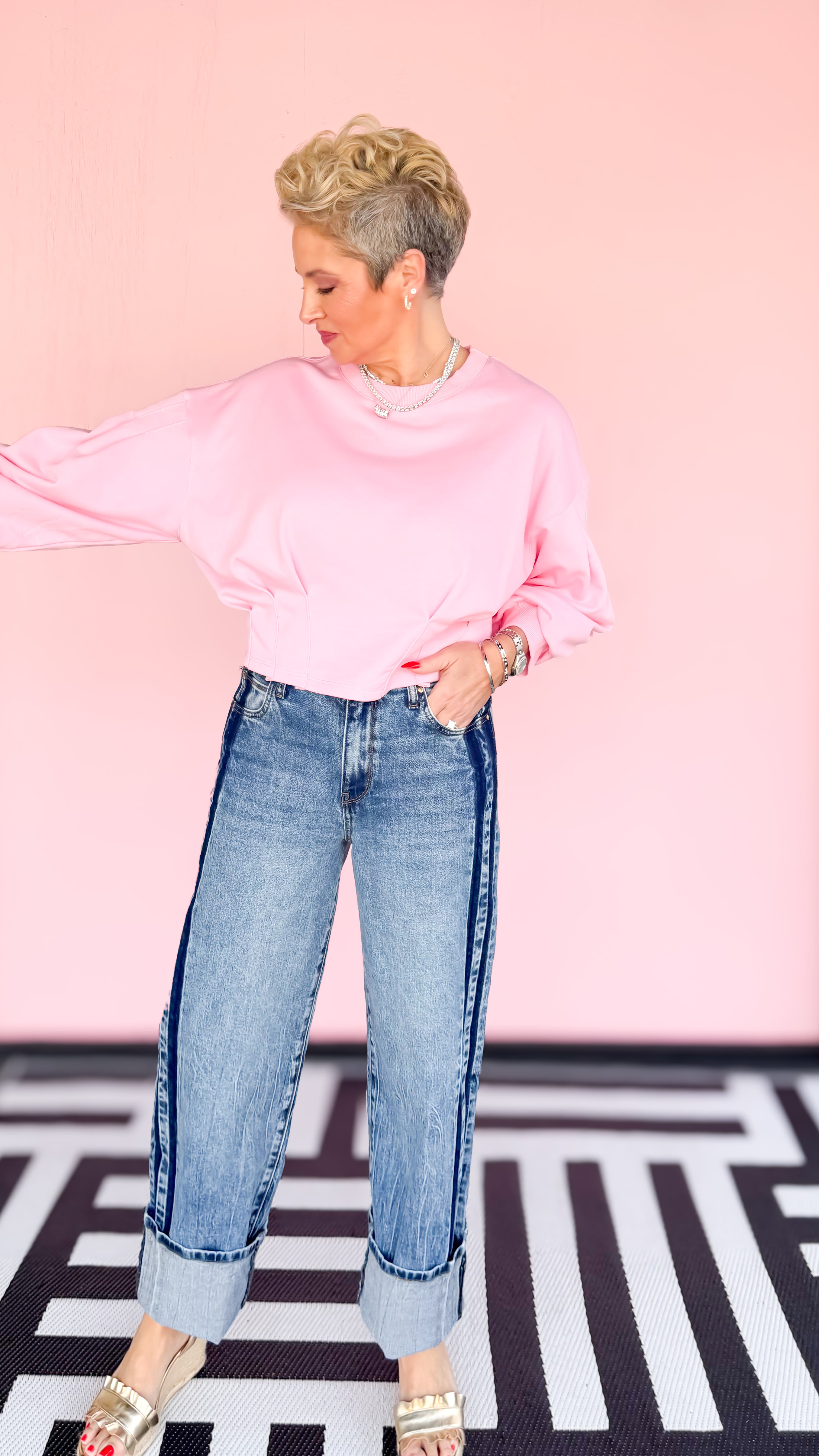 Kitty Knit Top/Bubblegum - The BLVD