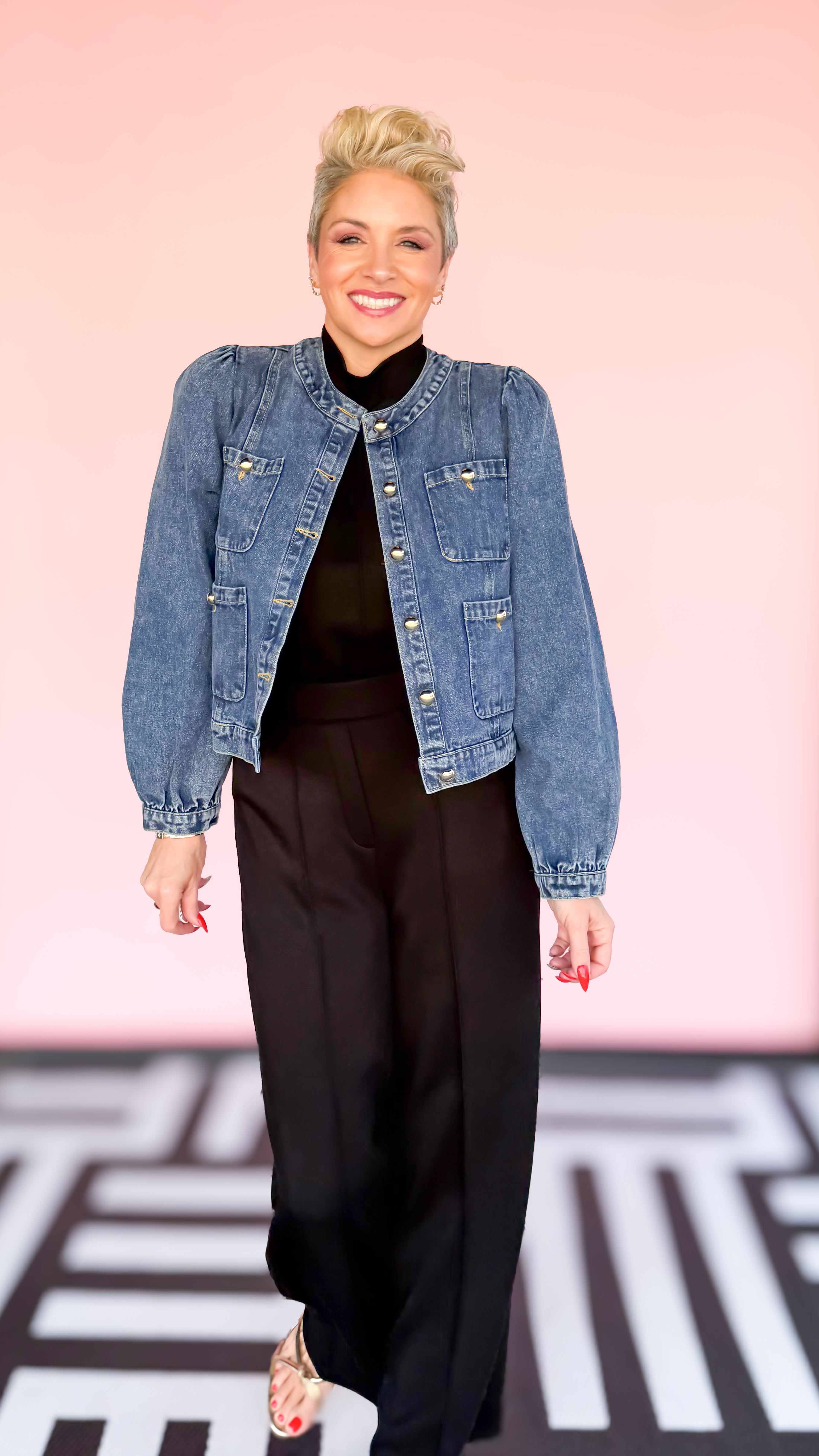 Puff Sleeve Denim Jacket - The BLVD