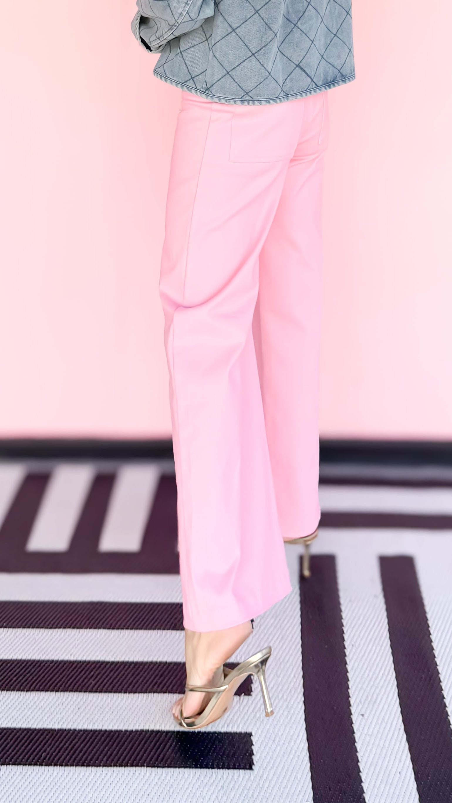 Trouser Jeans with Pintuck Stitch/Bubblegum - The BLVD