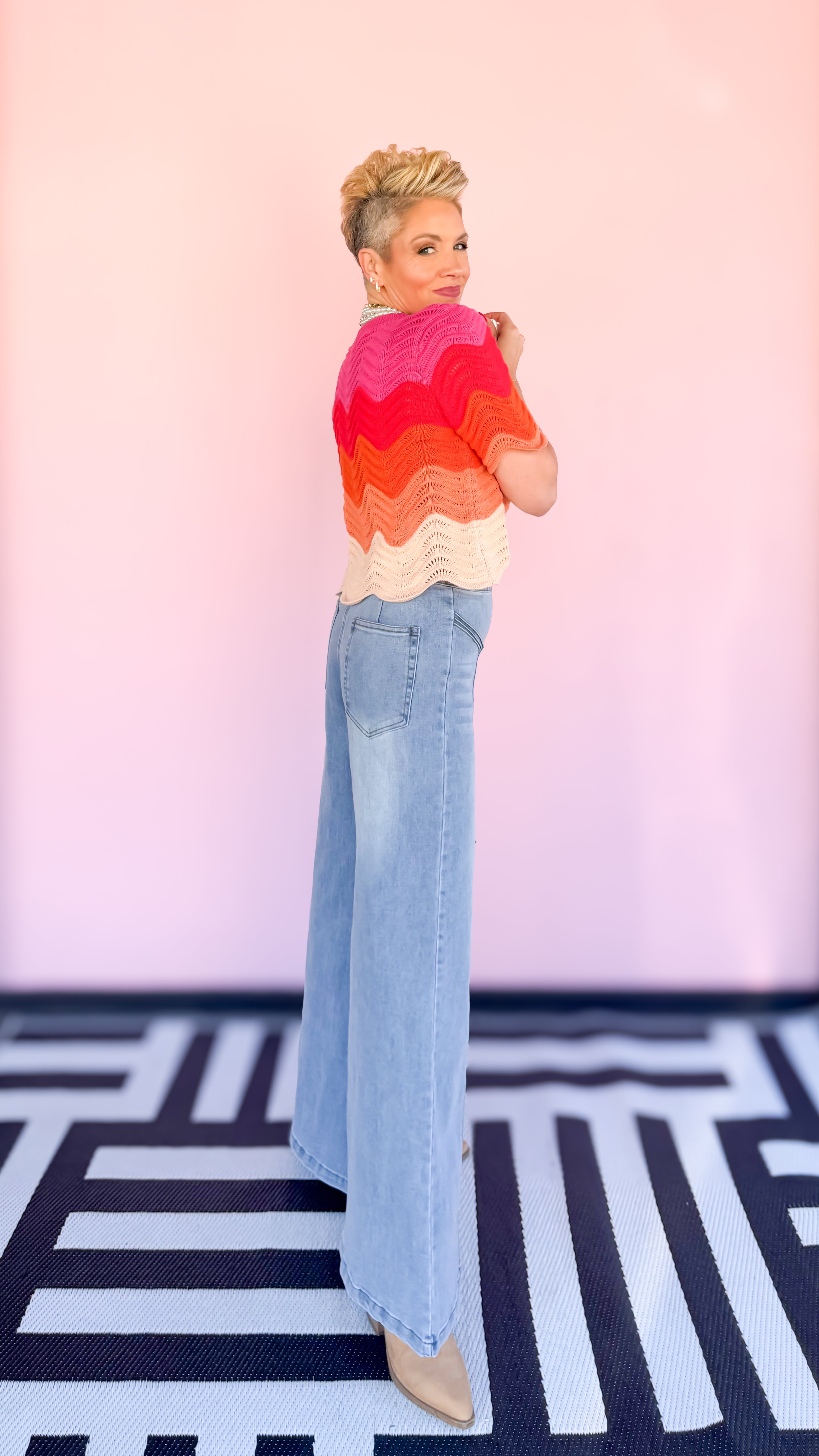 Hillary High Waist Wide Leg Jean - The BLVD