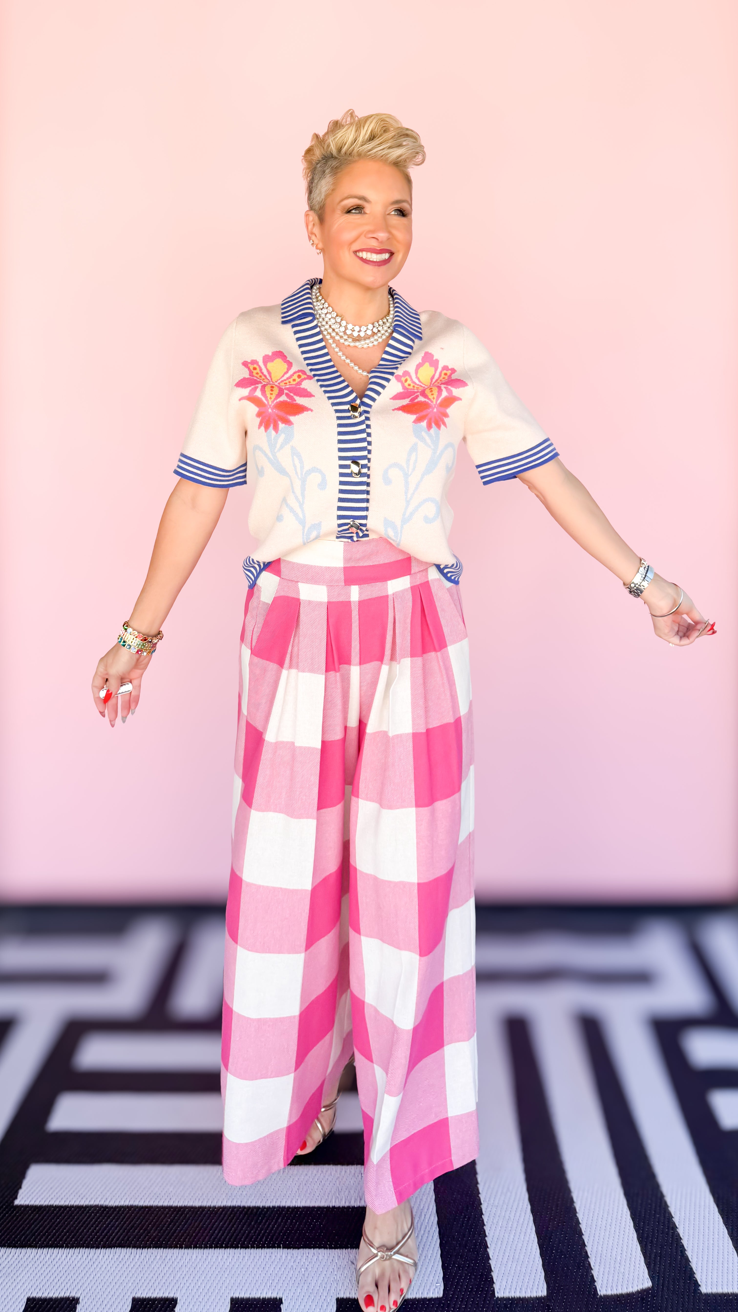 Hot Pink Buffalo Check Pants - The BLVD