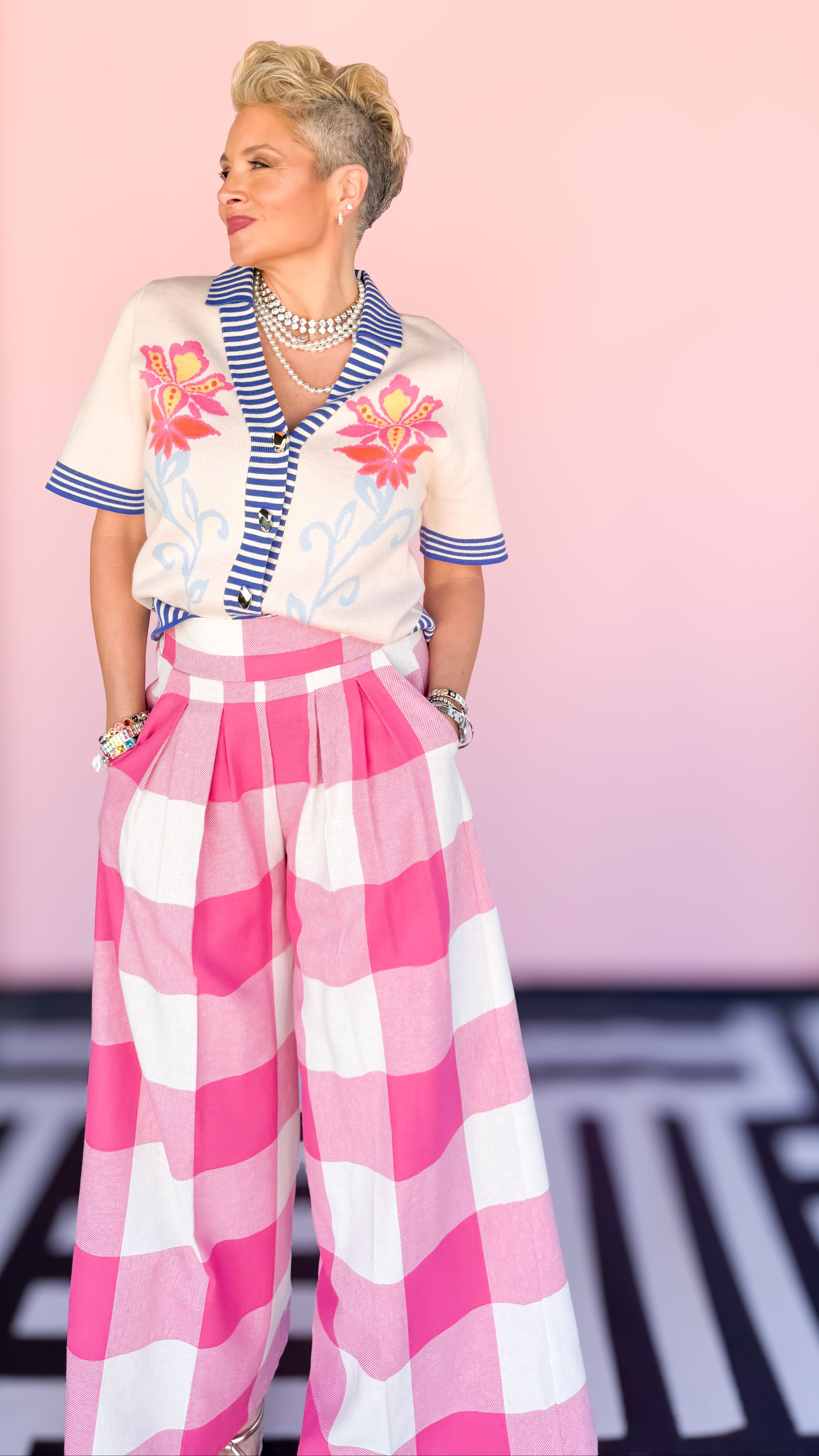 Hot Pink Buffalo Check Pants - The BLVD