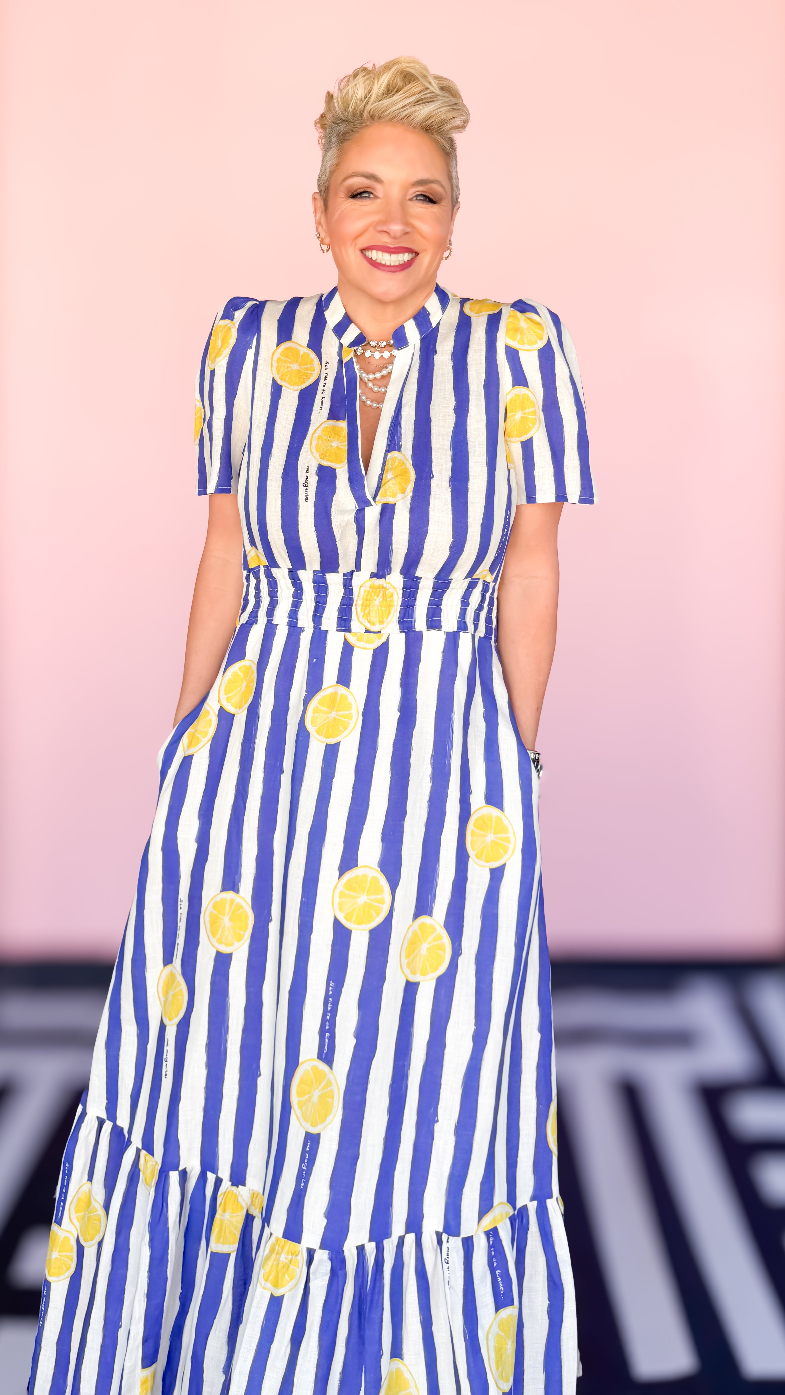 Lemon Striped Maxi Dress - The BLVD