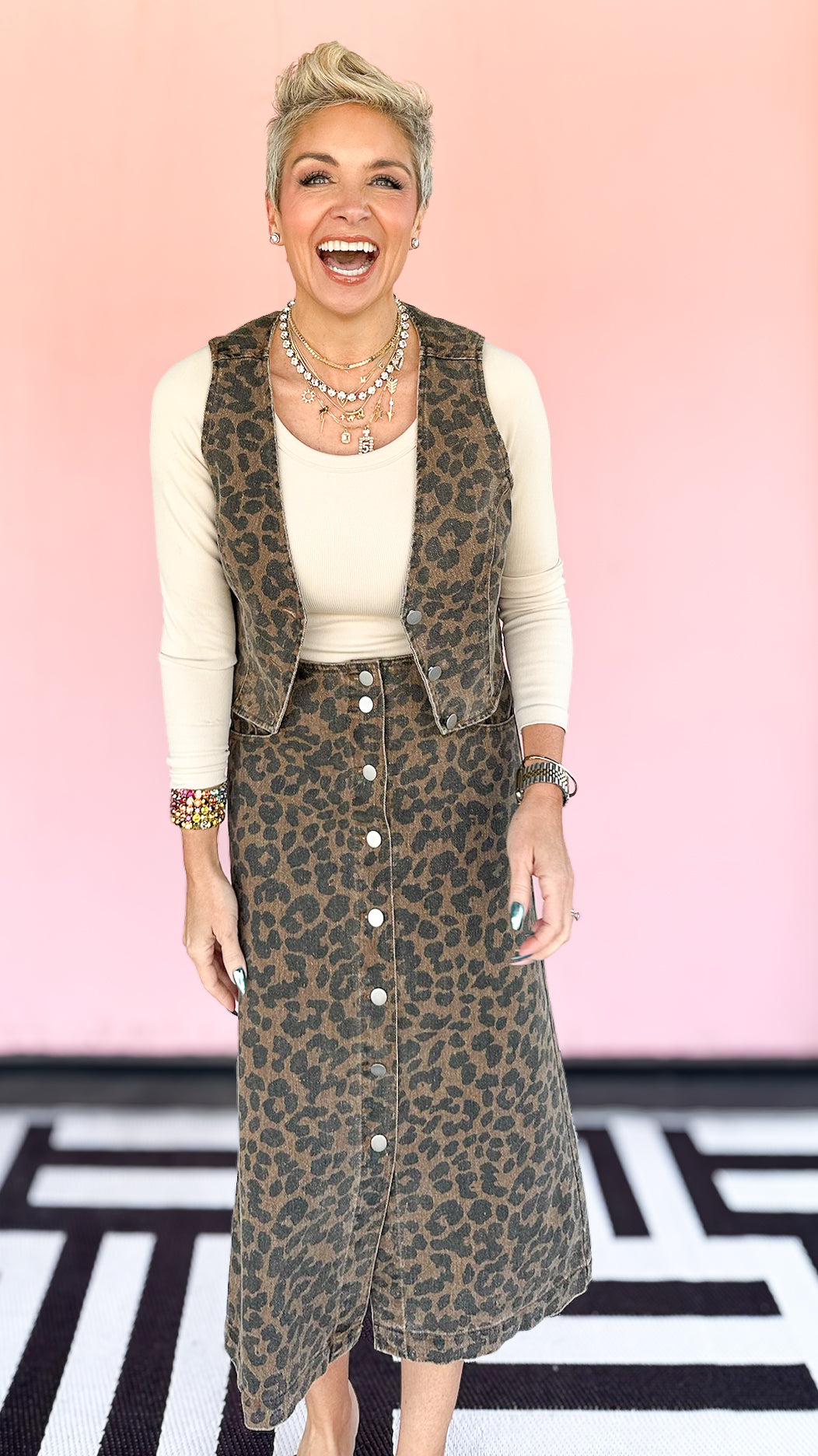 Quinn Leopard Print Skirt