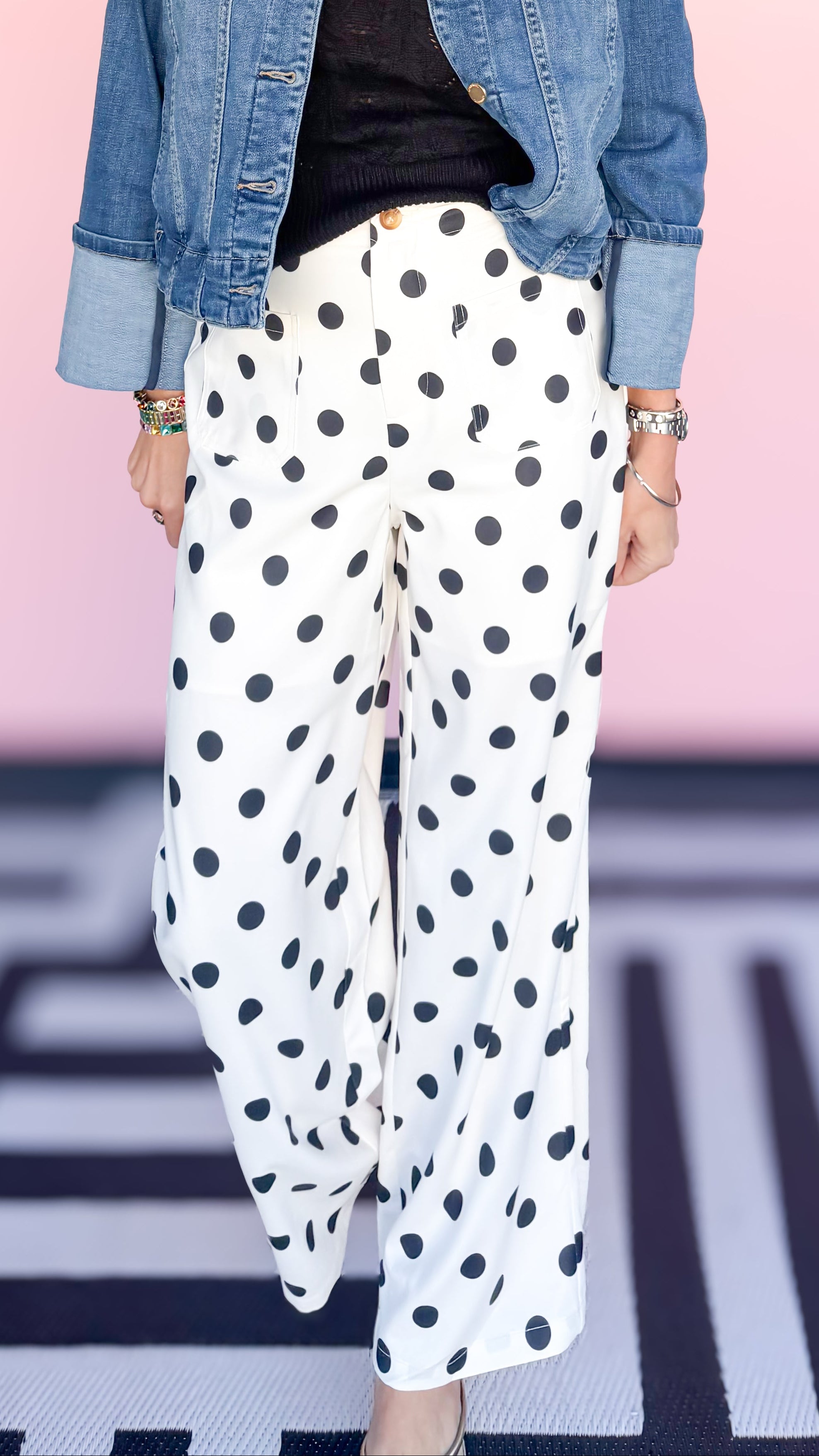 Polka Dot Loose Pant - The BLVD