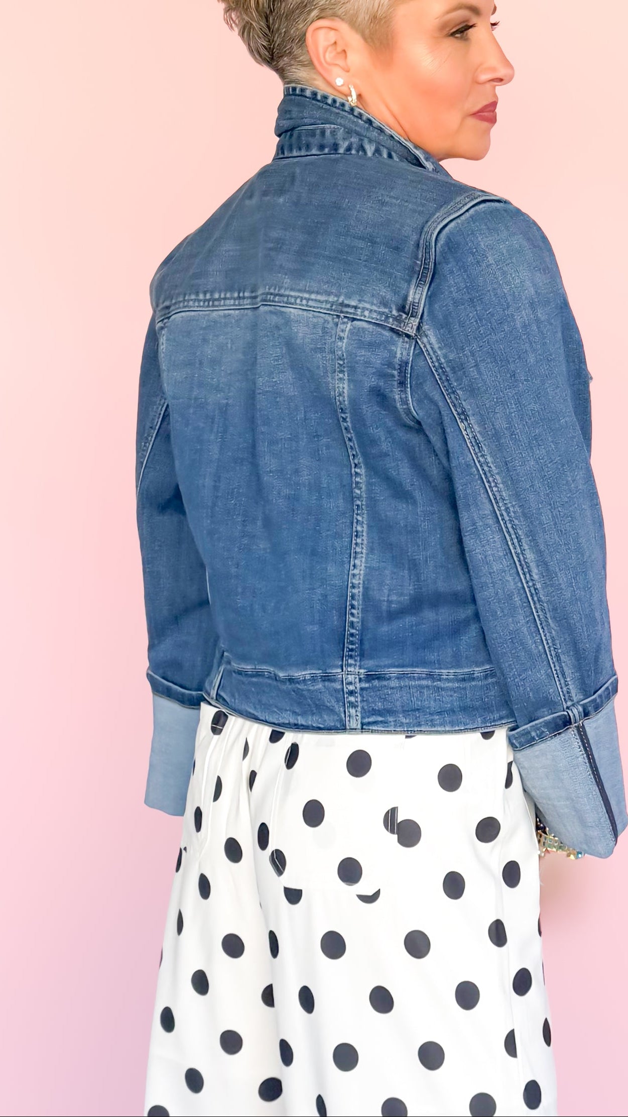 Bracelet Length Denim Jacket/Blue - The BLVD