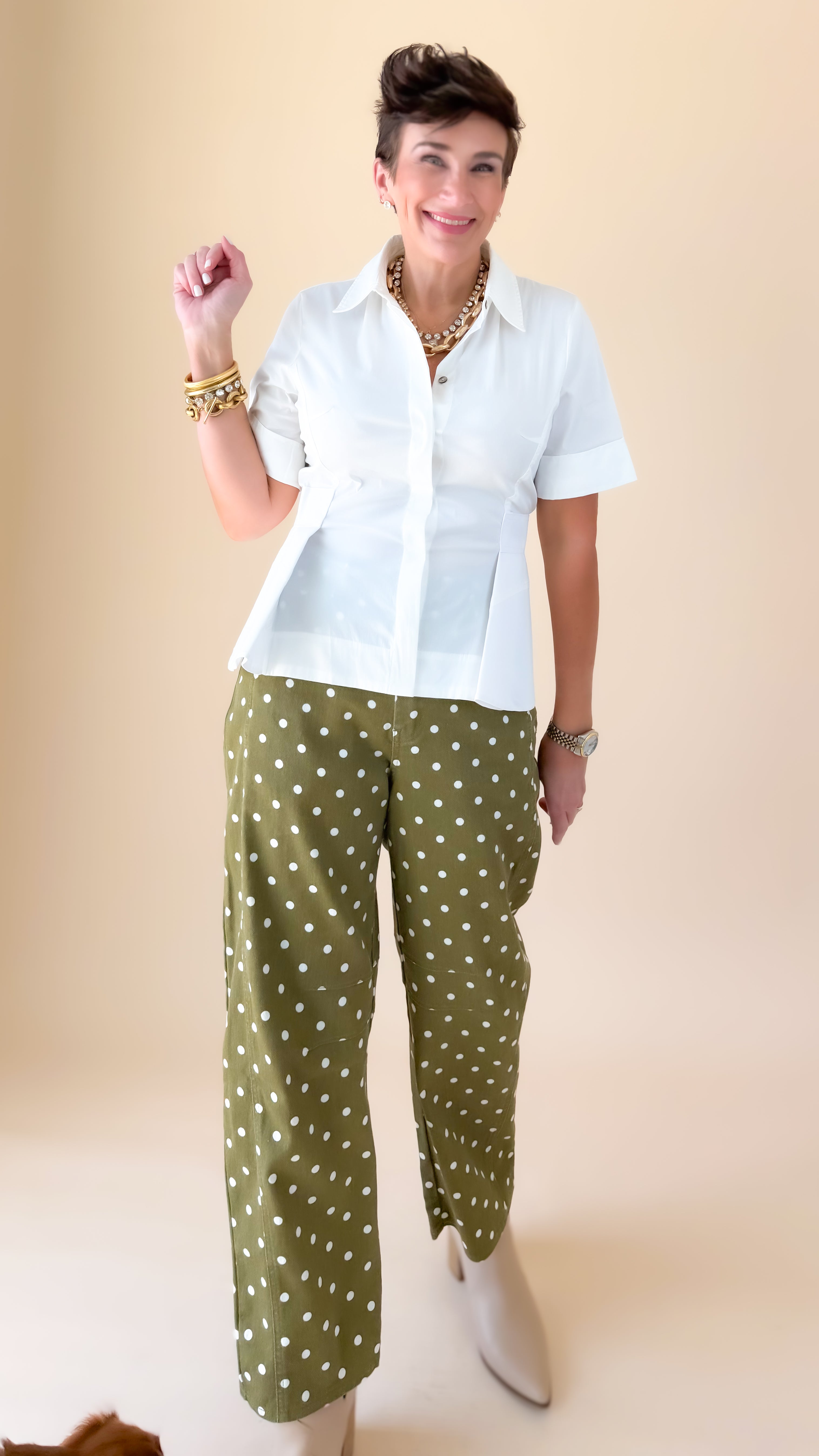 Ovette Barrel Leg Jeans/Olive