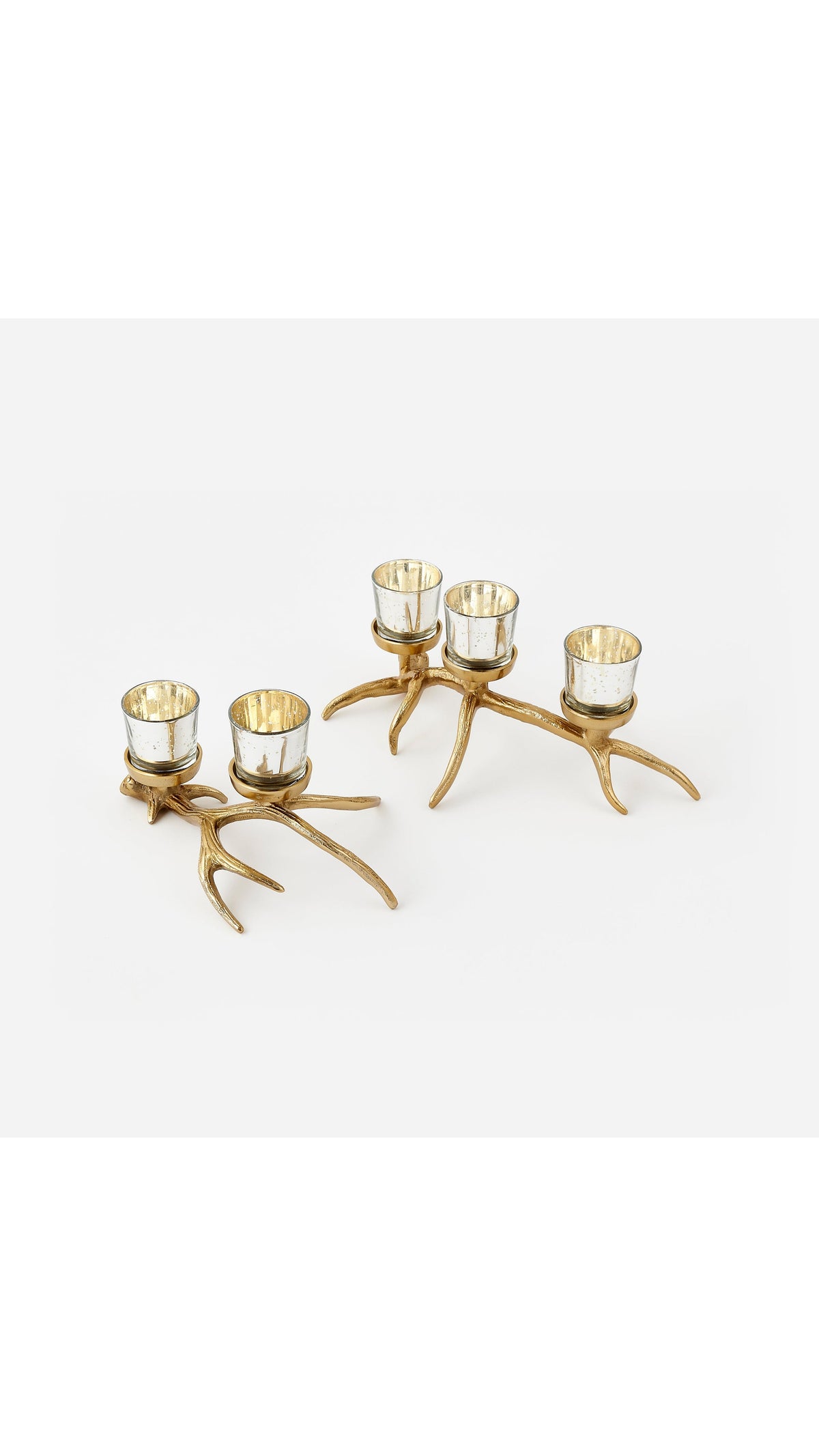 Antler Votive Holder, full view on white