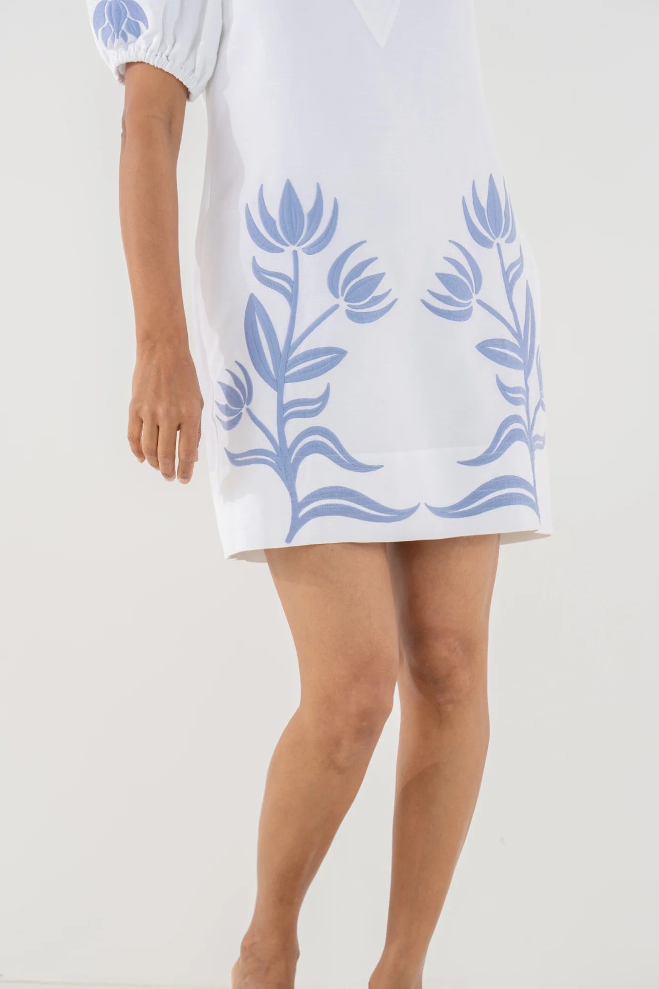 Hampton Mini Dress/Dutch Tile - The BLVD