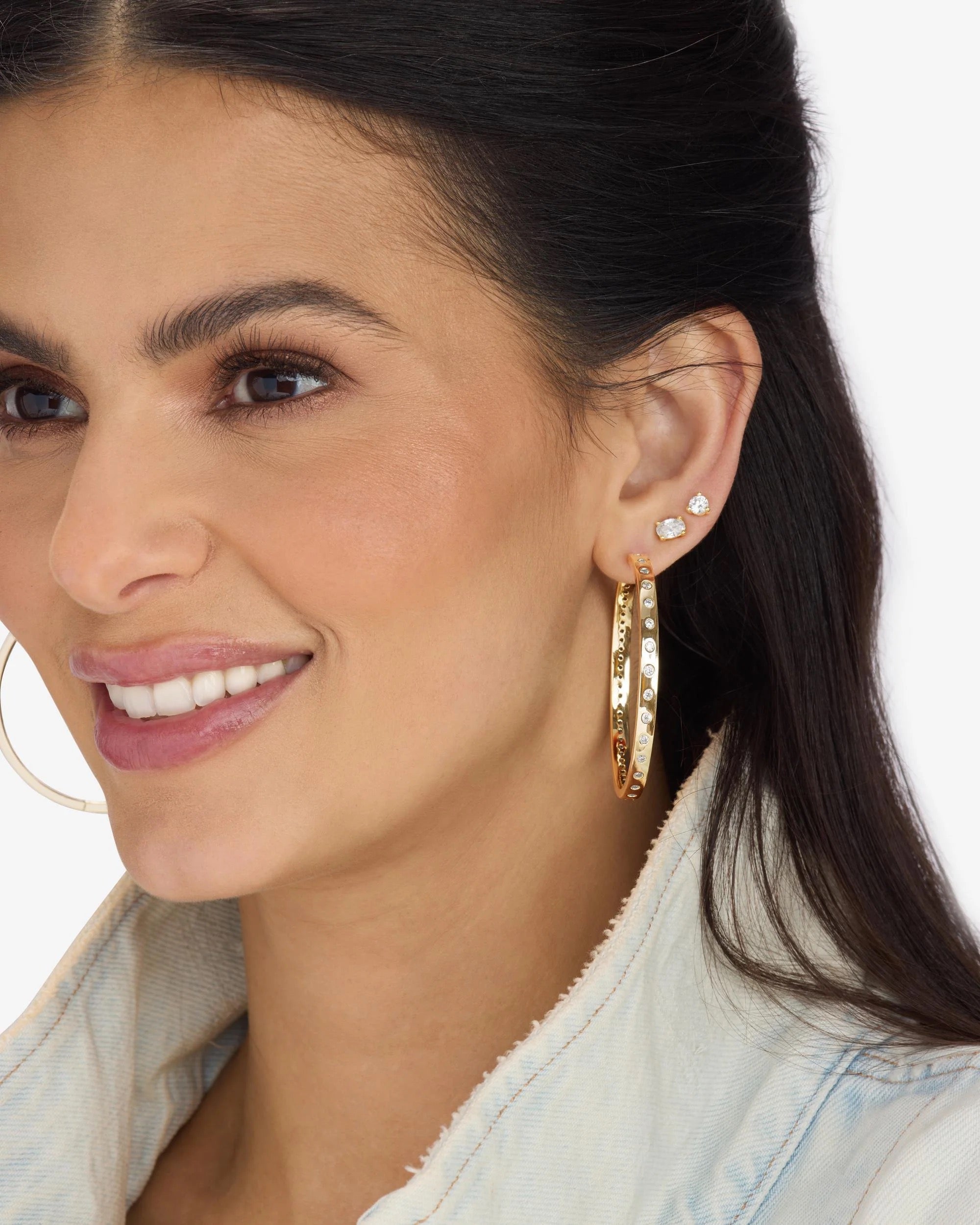 Ashley Infinity Reversible Hoops 2"